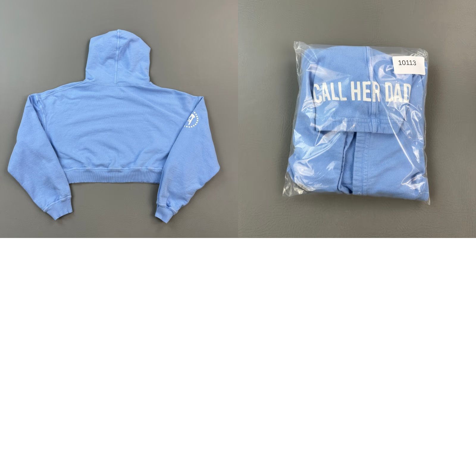 Vintage Barstool Sports Hoodie Women’s Small Blue Call Her Daddy Crop Graphic USA Made Size M / US 6-8 / IT 42-44 - 9 Thumbnail