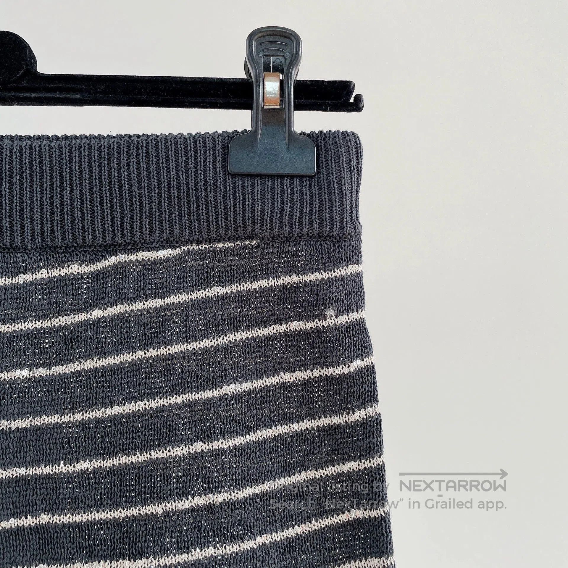 Brunello Cucinelli Brunello Cucinelli Black Striped Sequin Shorts. Size US 26 / EU 42 - 3 Thumbnail