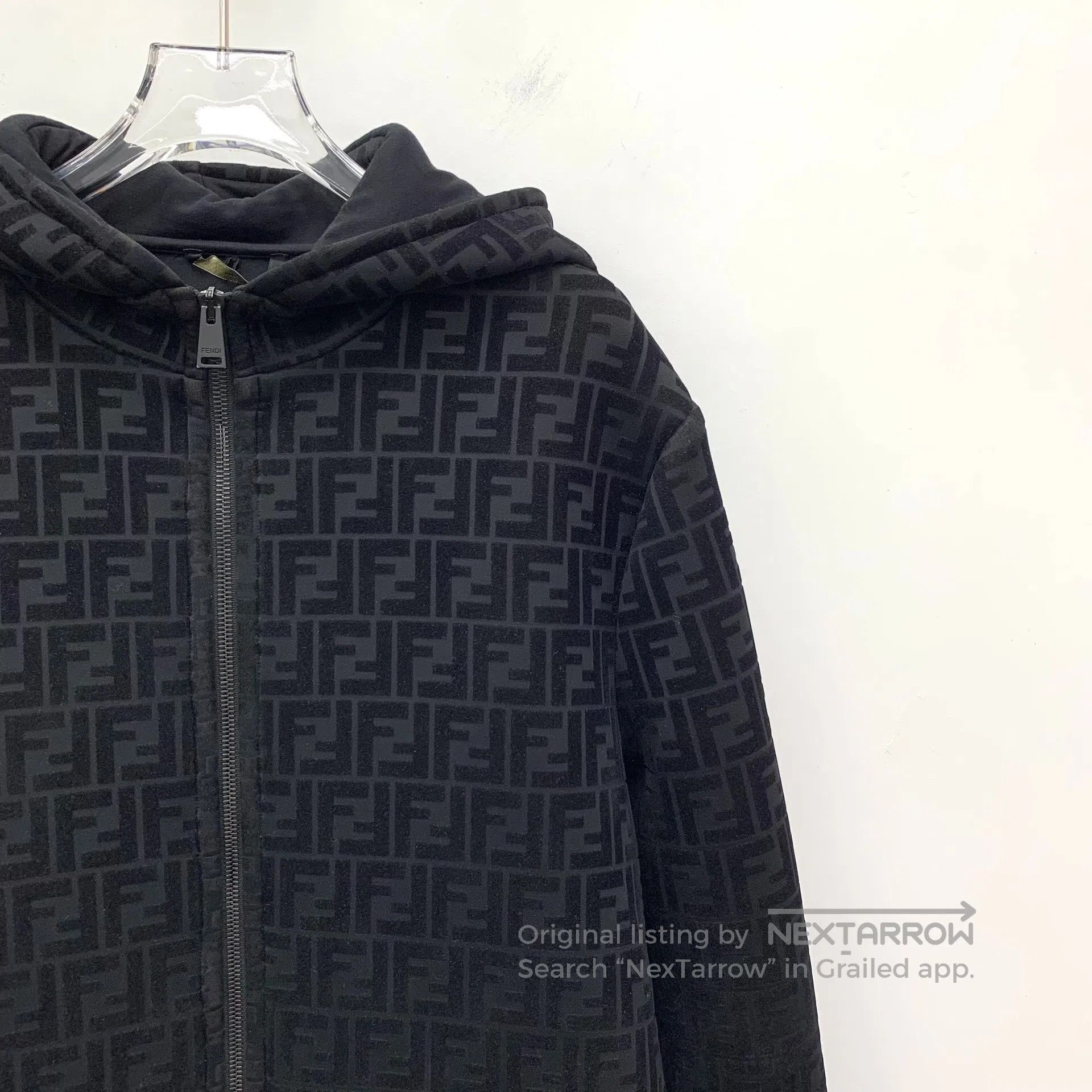Fendi FENDI Black classic double F full print hooded zipper long Size US S / EU 44-46 / 1 - 3 Thumbnail