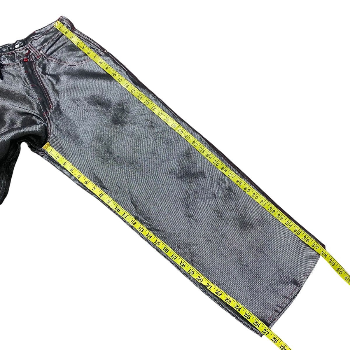 Japanese Brand Vintage Amore Puro Silver Metallic Wide Leg Baggy Jeans Size US 28 / EU 44 - 22 Thumbnail