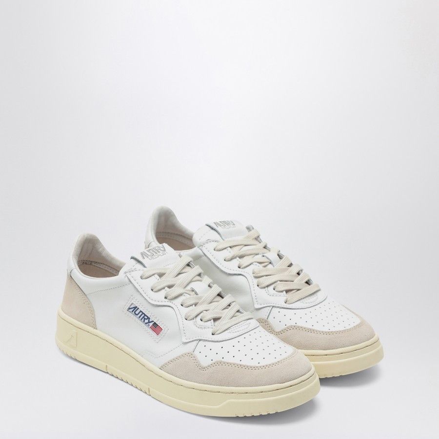 AUTRY o1d2blof0725 Leather Low-Top Sneakers in White/Beige Size US 13 / EU 46 - 2 Thumbnail