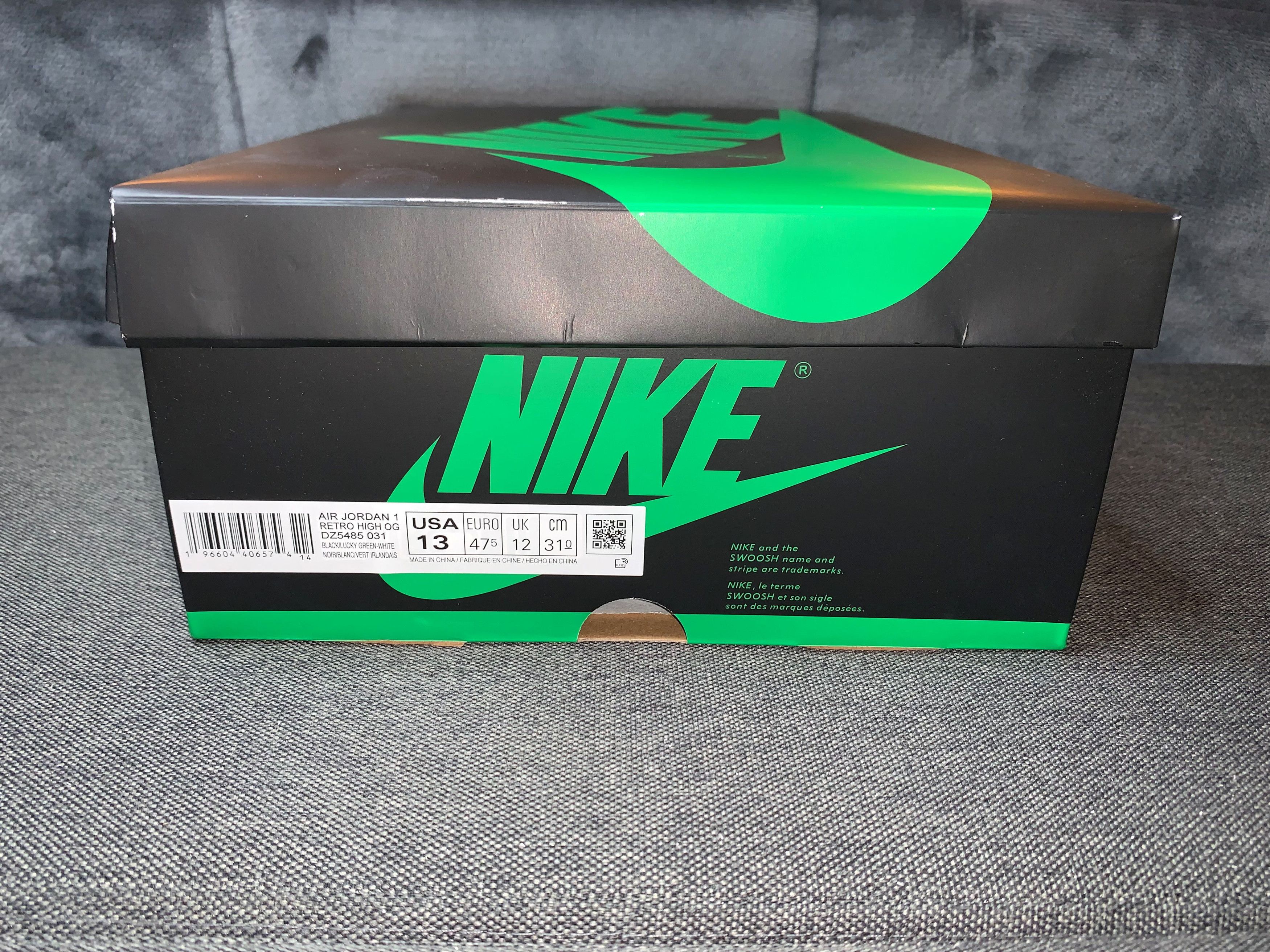 Jordan Brand Nike Air Jordan 1 Retro High OG Lucky Green DZ5485-031 Size US 13 / EU 46 - 4 Thumbnail