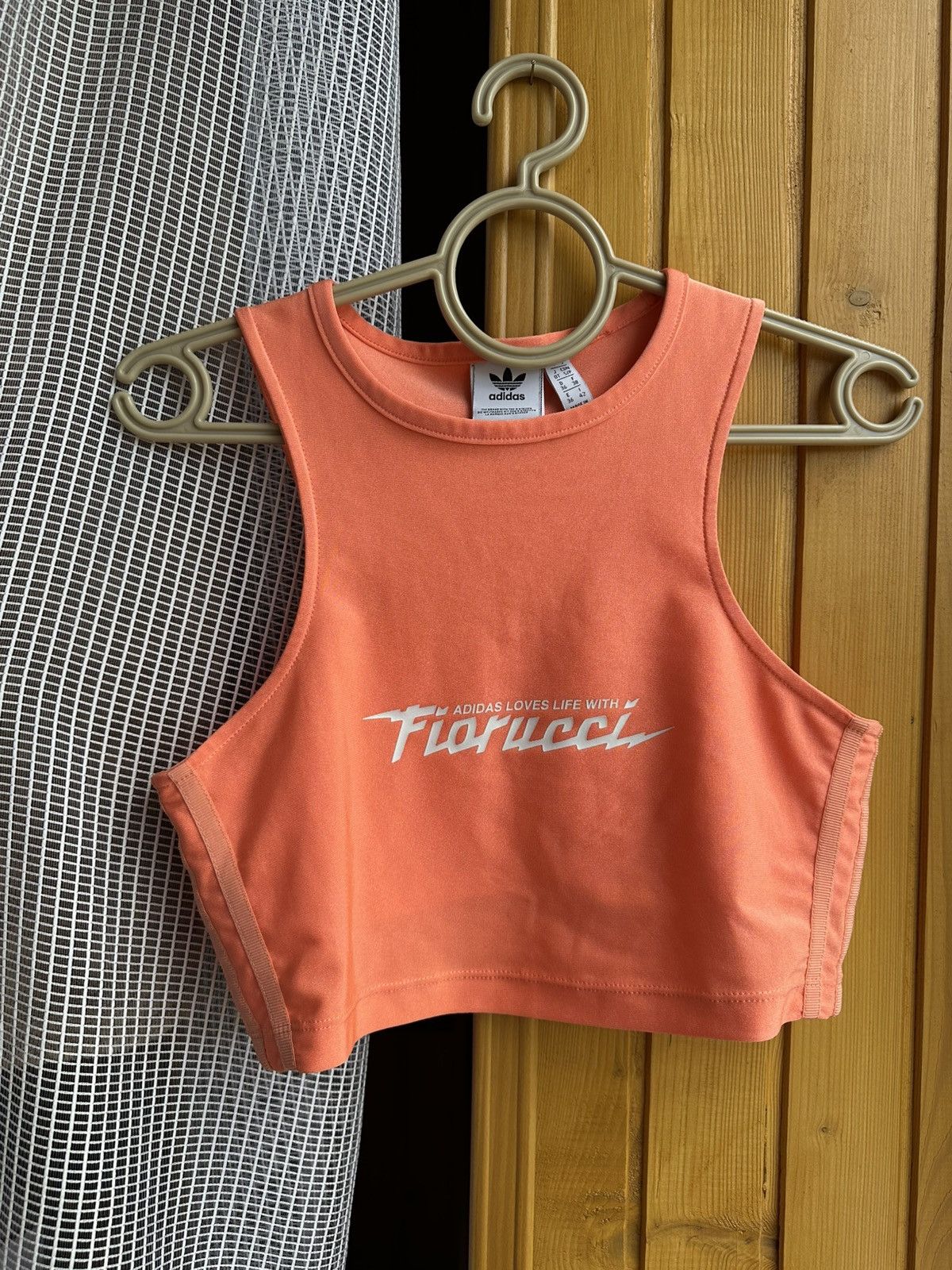 Adidas Adidas × Fiorucci Crop Top Built Sports Bra Peach Size S Size S / US 4 / IT 40 - 1 Thumbnail
