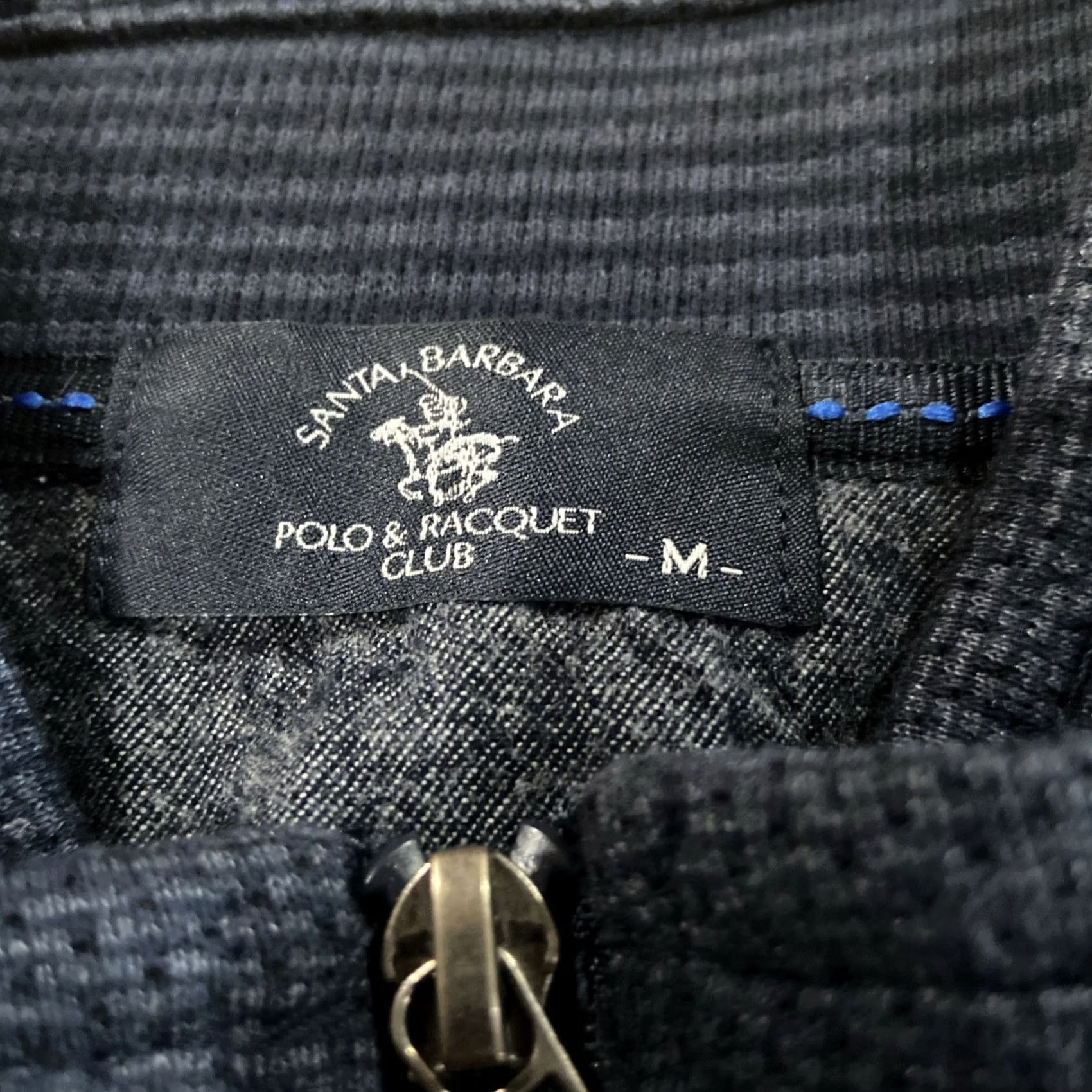 Vintage Santa Barbara Polo & Racquet Club Vest Medium Luxury Solid Blue Polyester Rayon Button Puffer Jacket All Seasons Golf Men M Regular Vintage No 90s Size US M / EU 48-50 / 2 - 2 Thumbnail
