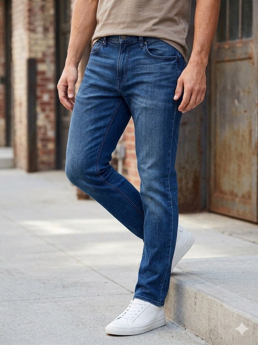 American Eagle Outfitters American Eagle AirFlex+ 4 Slim Fit Medium Wash Jeans 36x32 Size US 36 / EU 52 - 1 Thumbnail