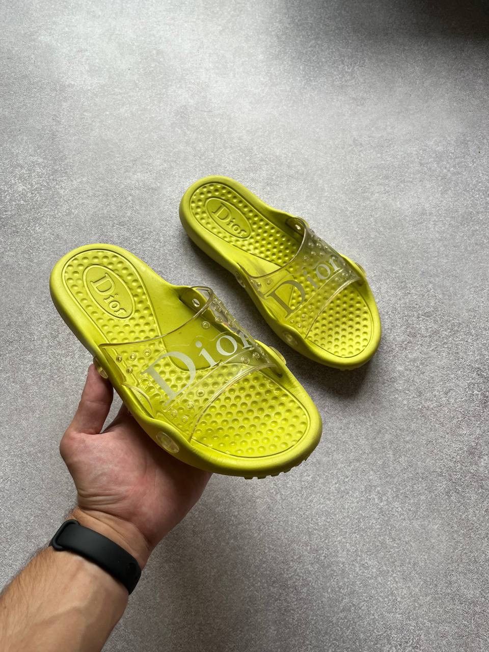 Vintage Dior Yellow Sliders