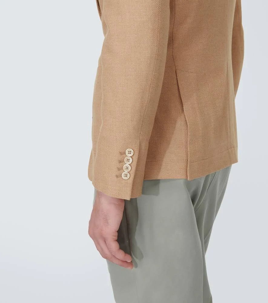 Brunello Cucinelli 0924 Woven Jacket Silk in Beige Size US XS / EU 42 / 0 - 5 Thumbnail