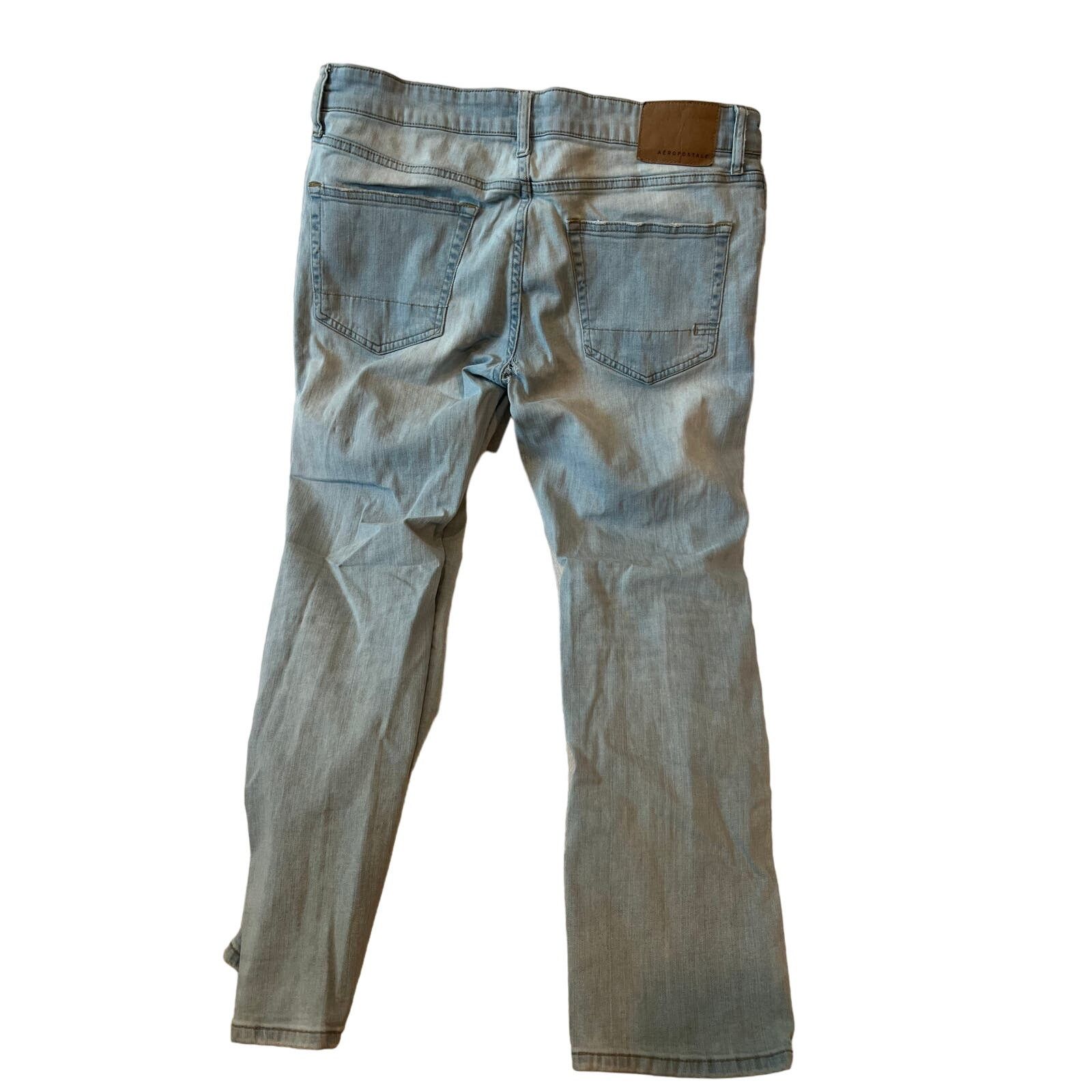 Aeropostale Aeropostale Slim Straight Blue Jeans Mens 32x30 Size US 32 / EU 48 - 2 Thumbnail