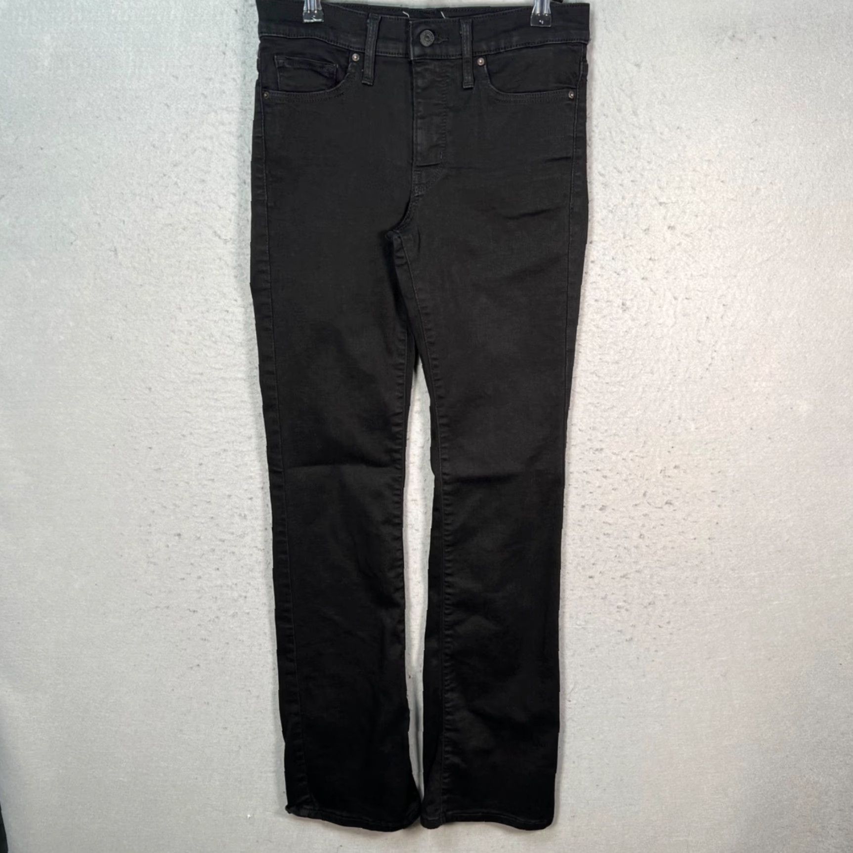 Levi's VINTAGE Levis Jeans 315 Shaping Bootcut Black Denim 5-Pocket Adult Womens 27 Inseam 32 Cotton Blend Size 27" / US 4 / IT 40 - 2 Thumbnail