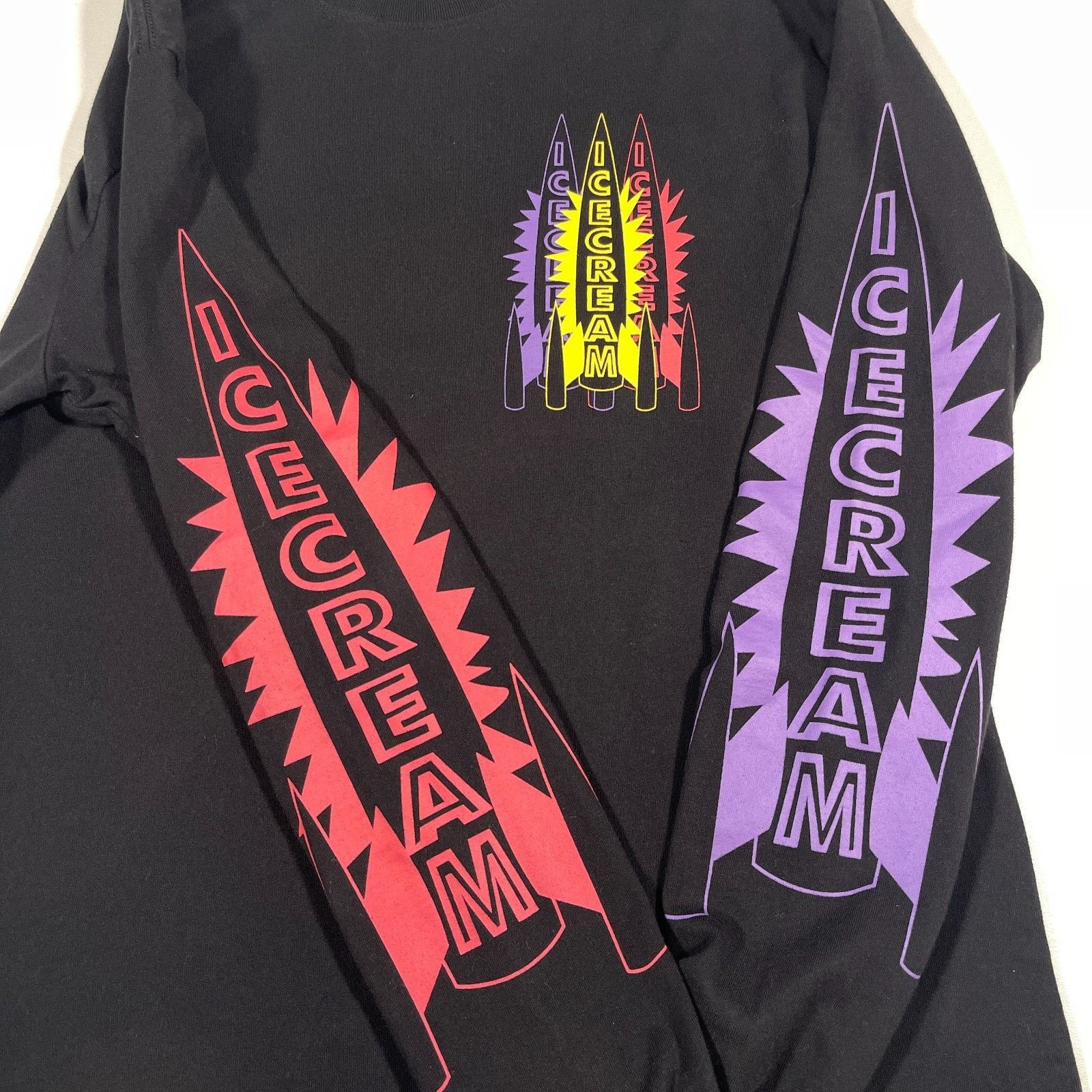 Billionaire Boys Club × Icecream SS22 Ice Cream Crayon Rockets Long Sleeve Tee Shirt Black Size US S / EU 44-46 / 1 - 2 Thumbnail
