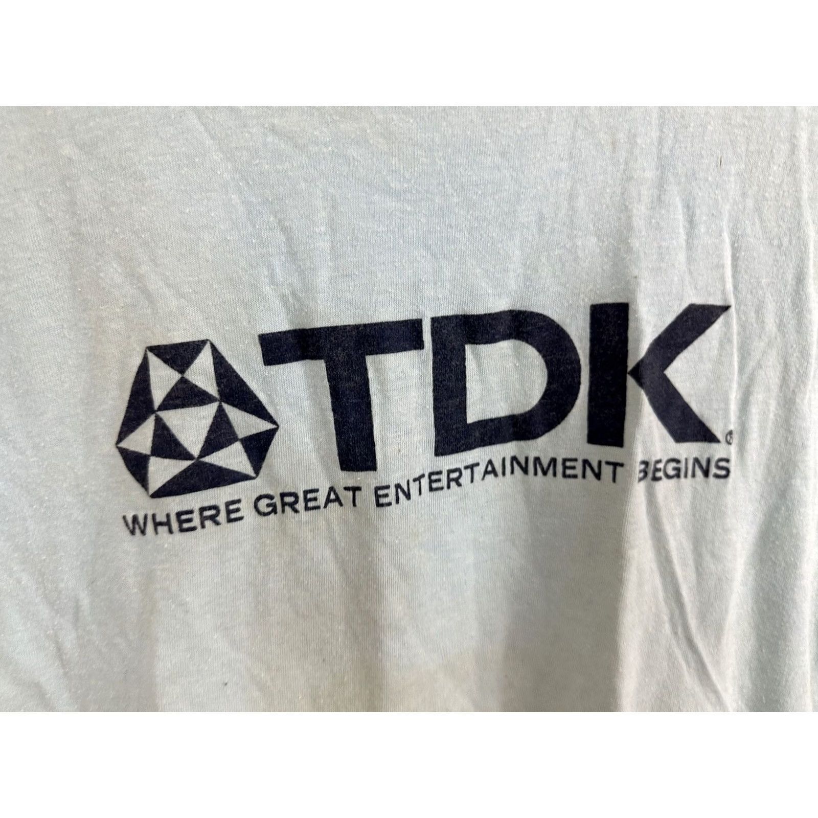 Greats VTG 80s TDK Where Great Entertainment Begins Cassette Tape Thin Ched T-Shirt L Men Short Sleeve Blue Size L Size US L / EU 52-54 / 3 - 4 Thumbnail
