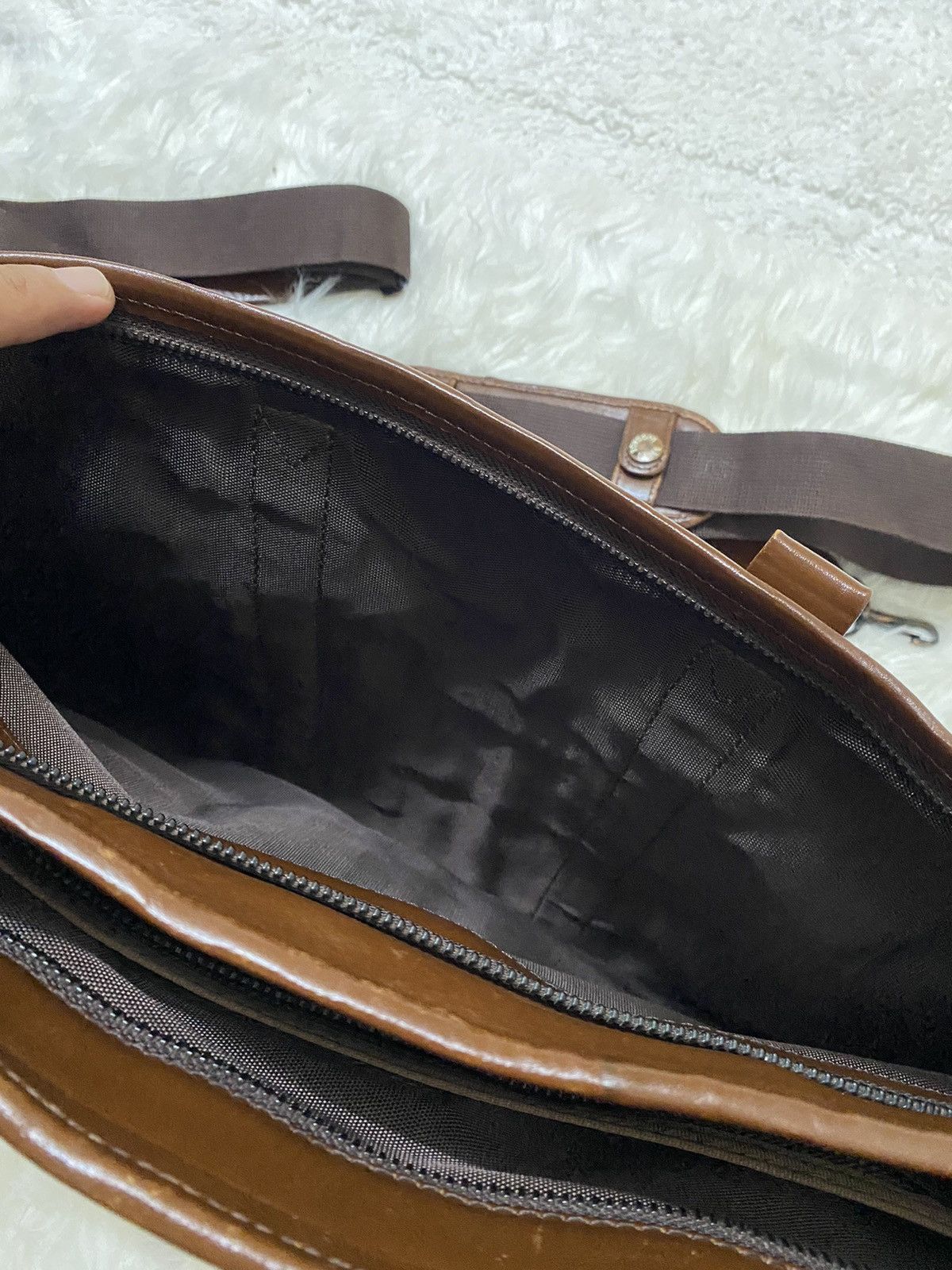 Leather × Porter × Vintage LUGGAGE LABEL LEATHER MESSENGER BAG BY PORTER YOSHIDA GROUP Size ONE SIZE - 12 Thumbnail