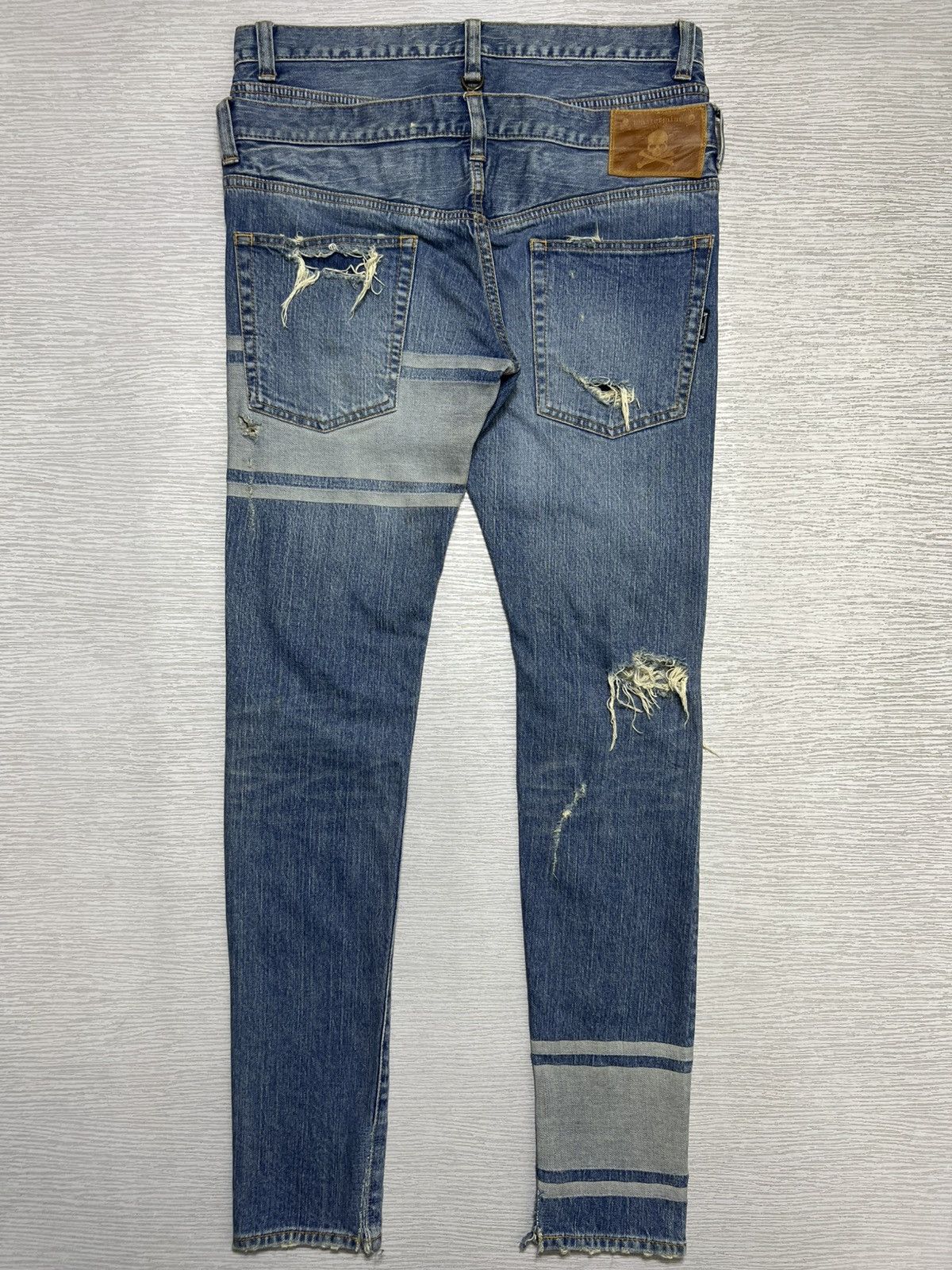 Mastermind World Mastermind World - Double Waist Crash Skinny Denim Jeans Size US 30 / EU 46 - 2 Thumbnail