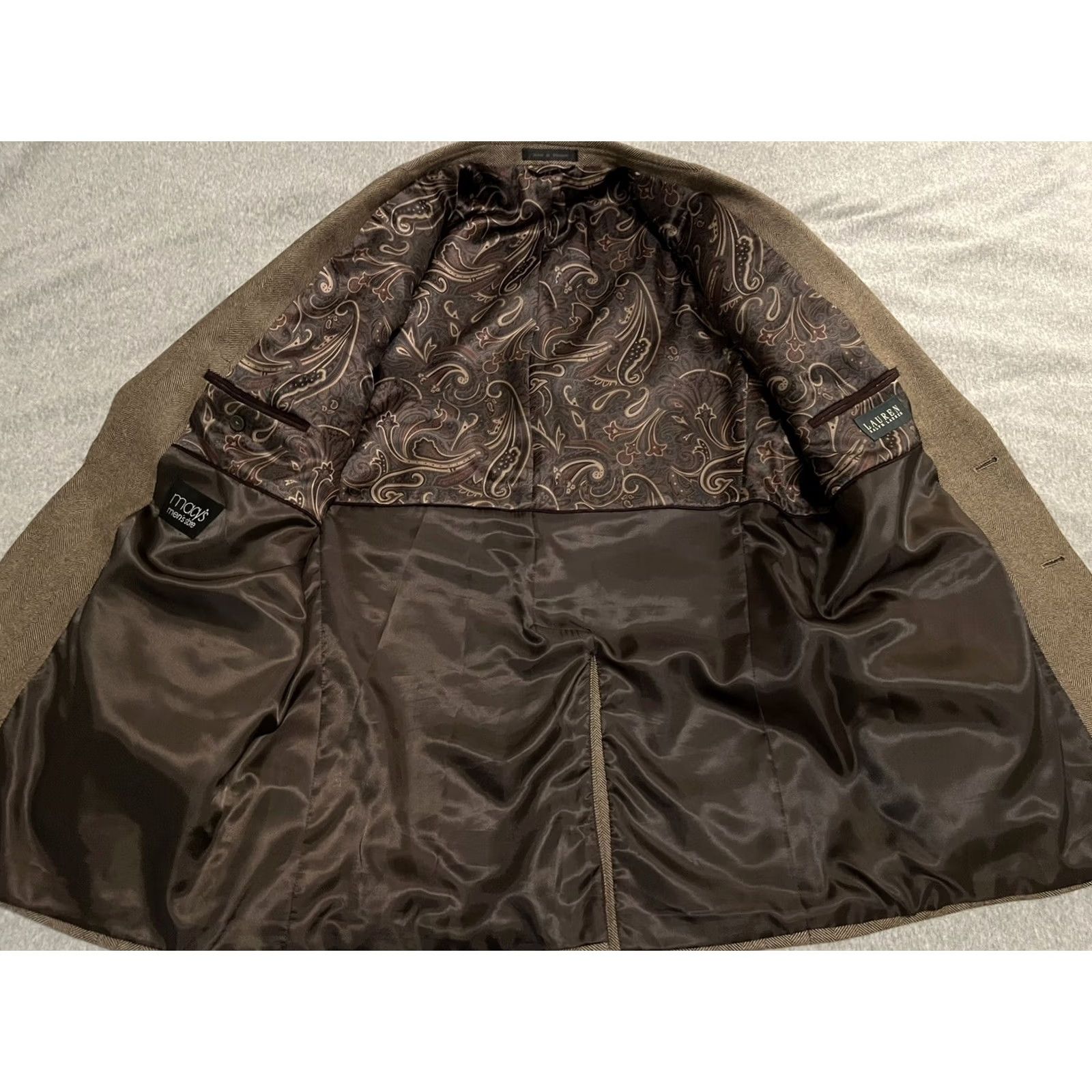 Ralph Lauren Ralph Lauren Blazer Mens 44 Brown Wool Sport Coat Jacket S L Size 44R - 2 Thumbnail