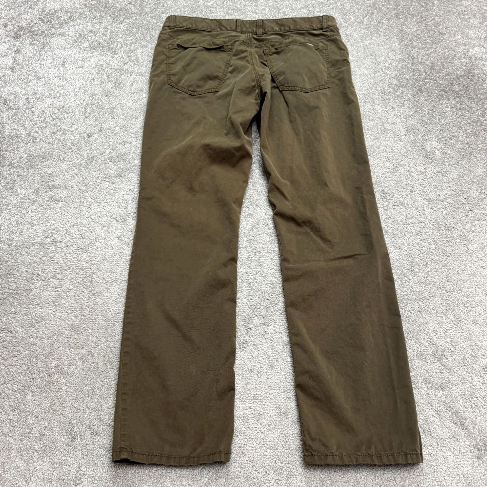 Vintage Linksoul Boardwalker Chino Pants Mens 35R Green Straight Leg 5-Pocket Cotton Size US 35 - 2 Thumbnail