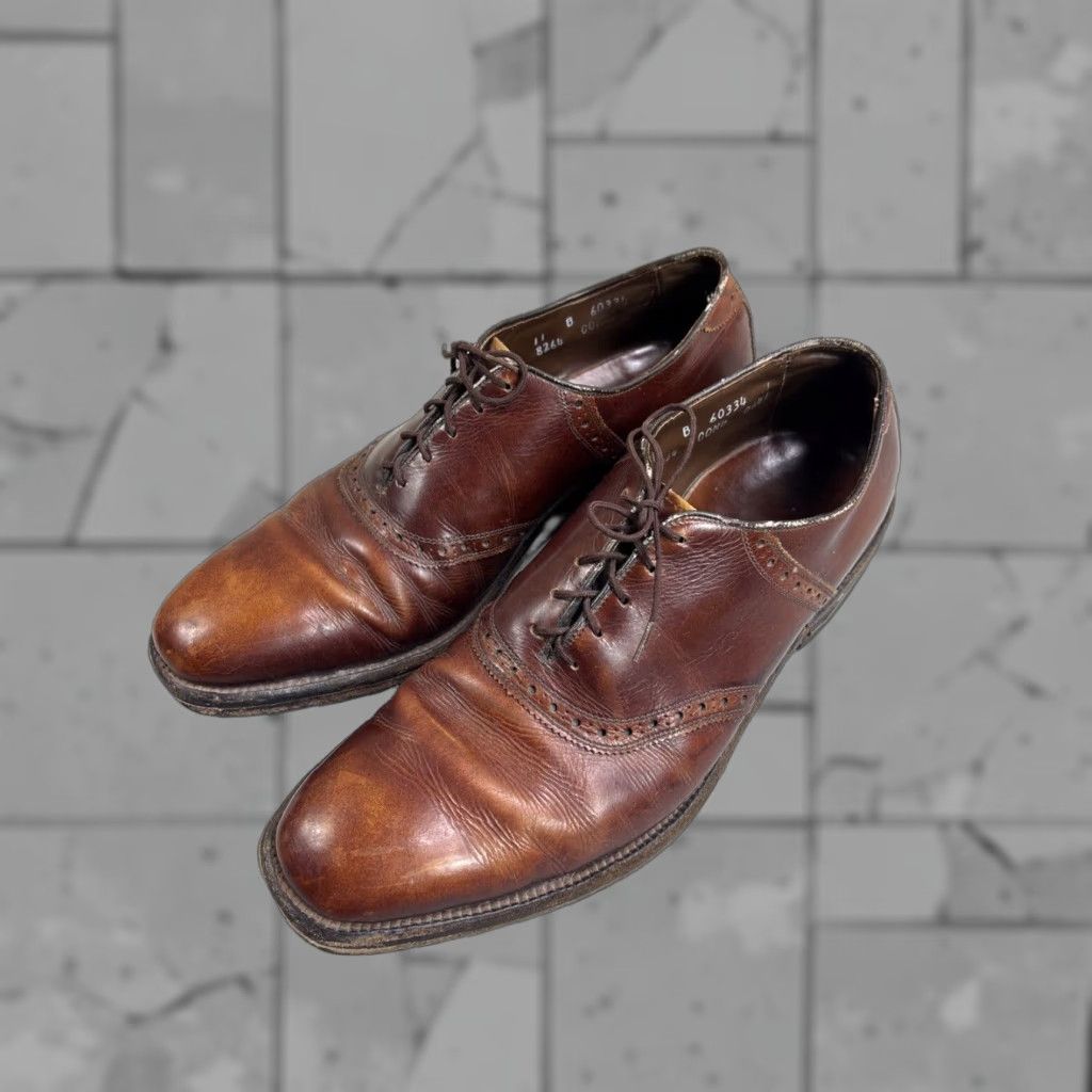 Allen Edmonds Mens Dress Shoes Oxford Polo 11B Brown Leather Classic City Business