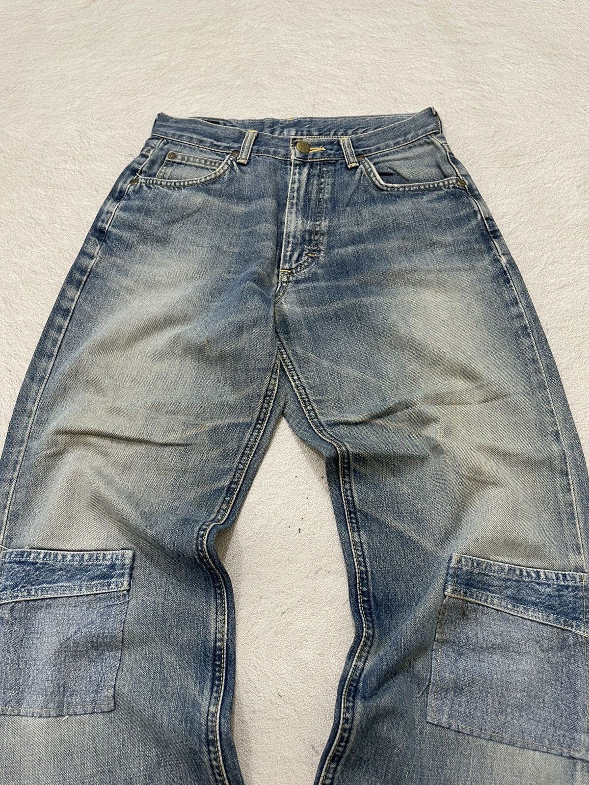 Japanese Brand 2000s Lee Rare Cargo Denim Dirty Washed Distressed if6was9 Size US 28 / EU 44 - 2 Thumbnail