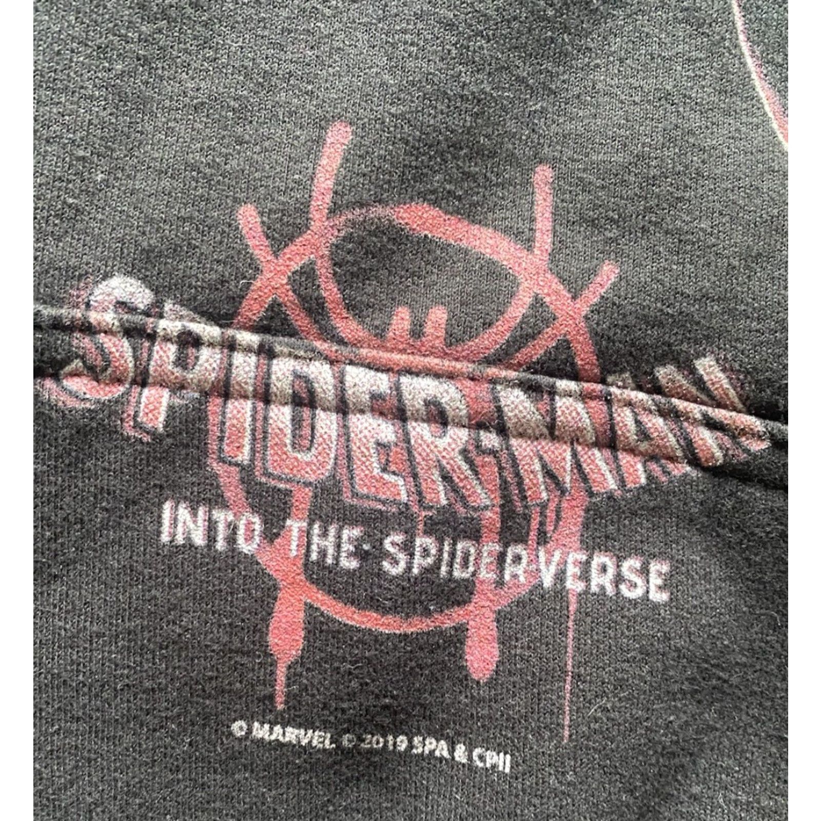 Tultex VINTAGE Into The Spider-Verse MENS LARGE Black Tultex Hoodie Marvel Spider-Man 2019 Mens L Spider-Man Hoodie Size US L / EU 52-54 / 3 - 7 Thumbnail