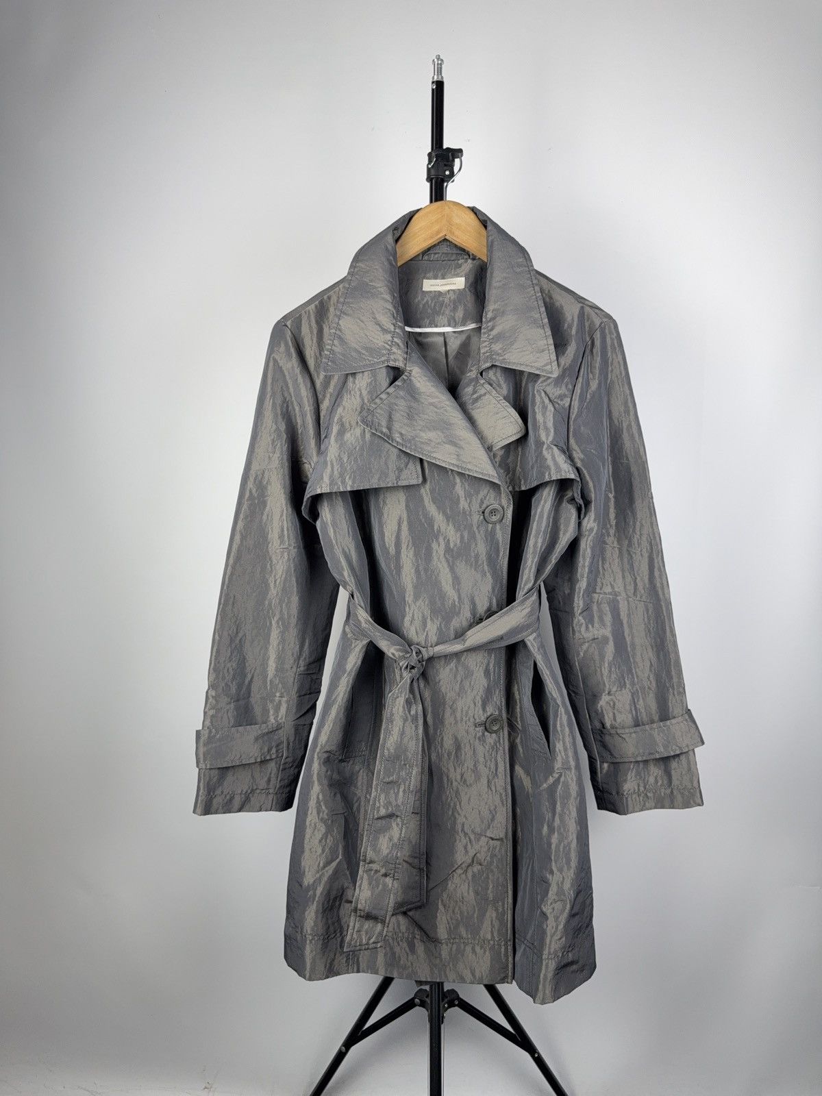 Japanese Brand Vintage Avant Garde Women’s Nylon Trench Jacket Y2K Size XL / US 12-14 / IT 48-50 - 1 Thumbnail