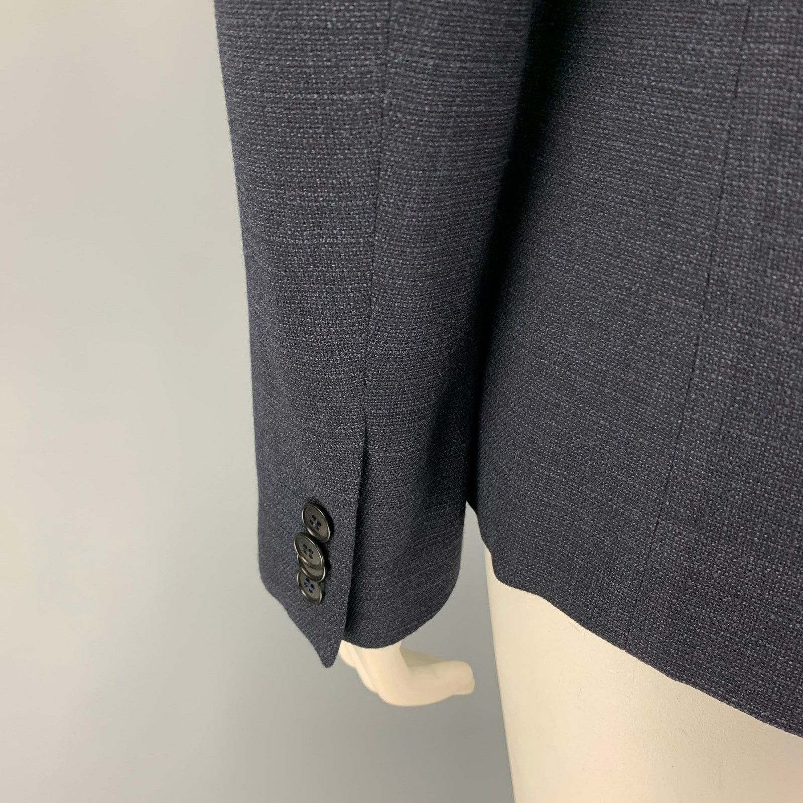 Giorgio Armani GIORGIO ARMANI Size 10 Navy Wool Jacket Blazer Size L / US 10 / IT 46 - 4 Thumbnail