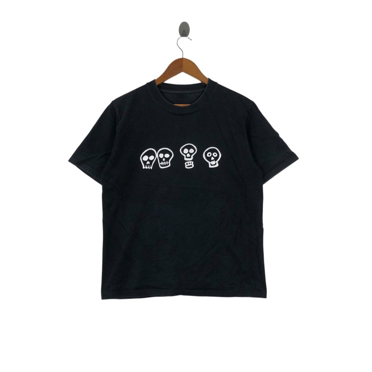 Other Vintage 90s SKULL SKATES SKATEBOARD Black T-Shirt Size US M / EU 48-50 / 2 - 1 Thumbnail