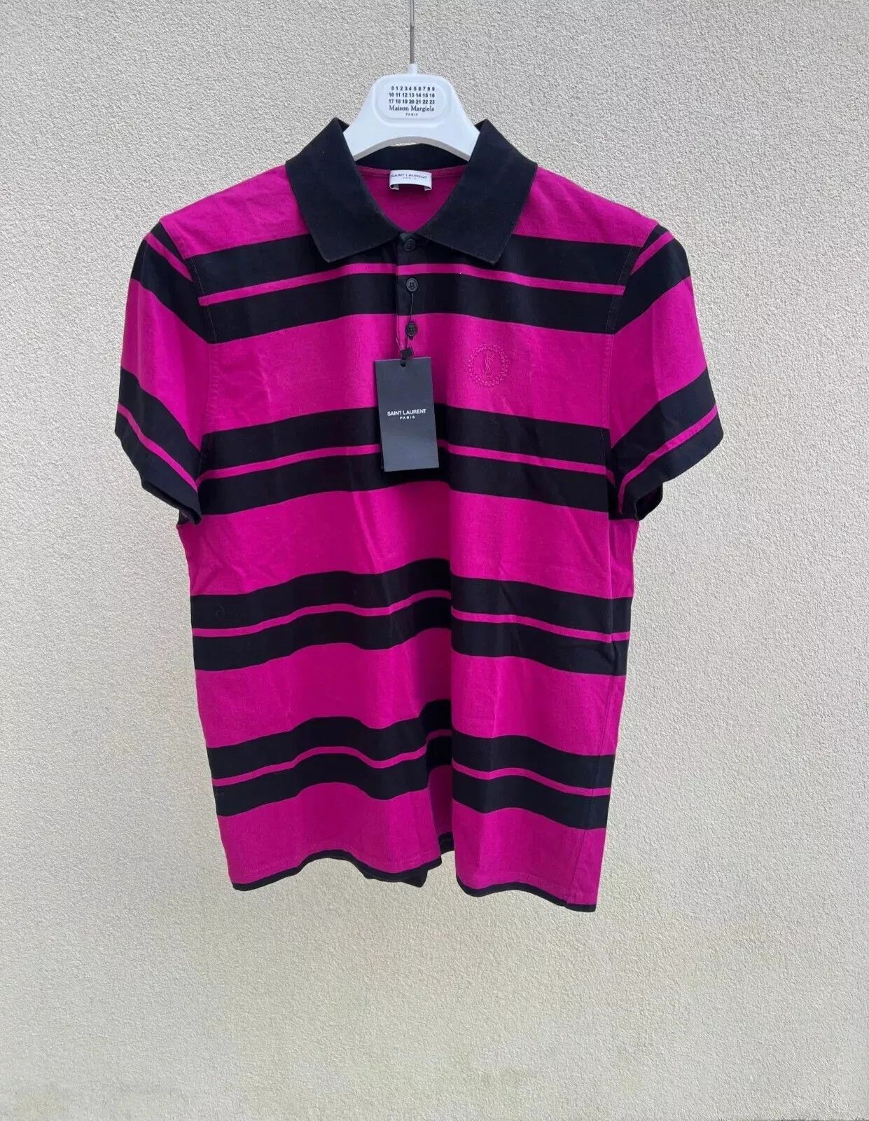 Saint Laurent Paris o1rshd1 YSL Embroidered Polo Sport in Water Melon Size US L / EU 52-54 / 3 - 4 Thumbnail