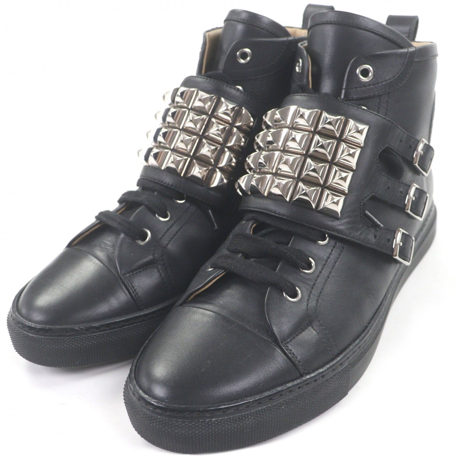 Hermes Hermès Lenox Collier de Sian41.5 Calfskin Sneakers Leather Shoes DUTY FREE for USA