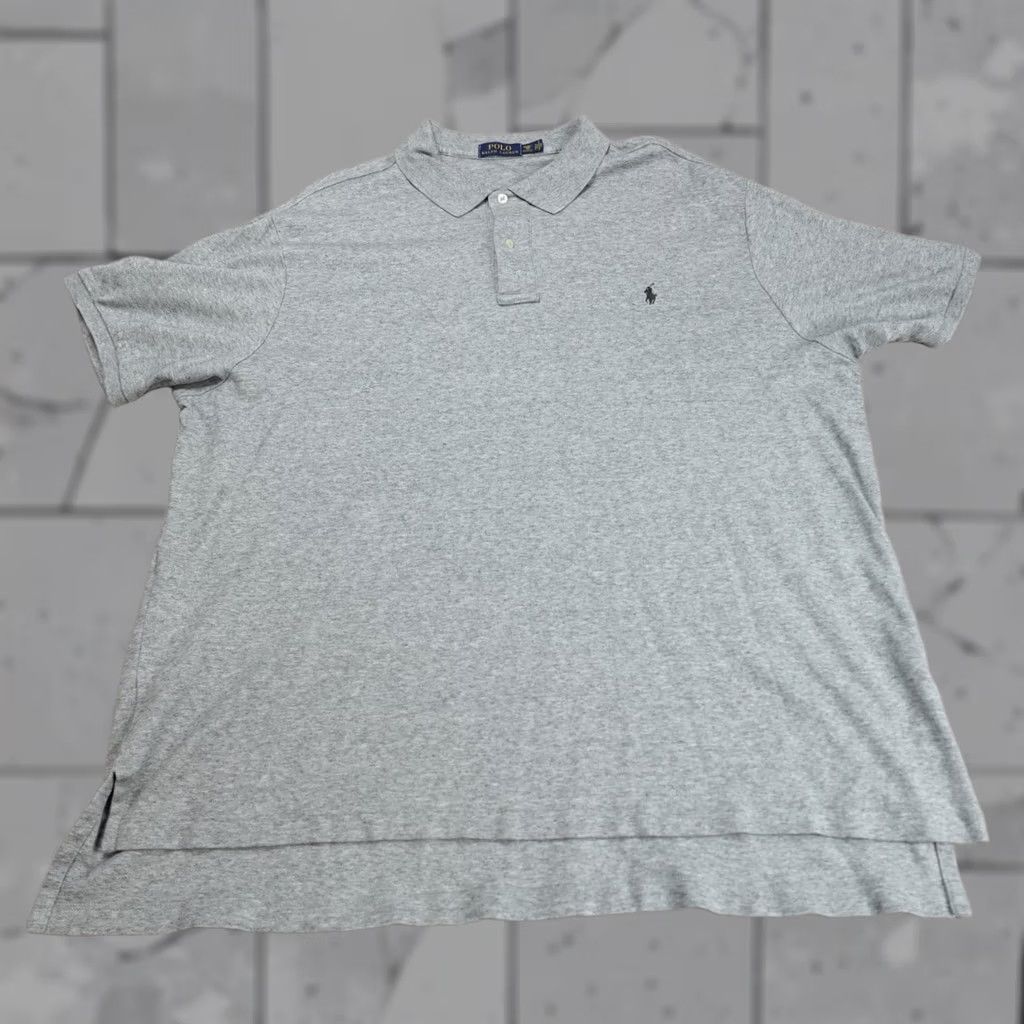 Polo Ralph Lauren Polo Ralph Lauren Polo Shirt Big 3X Gray Solid Jersey Knit Men Size US XXL / EU 58 / 5 - 1 Thumbnail