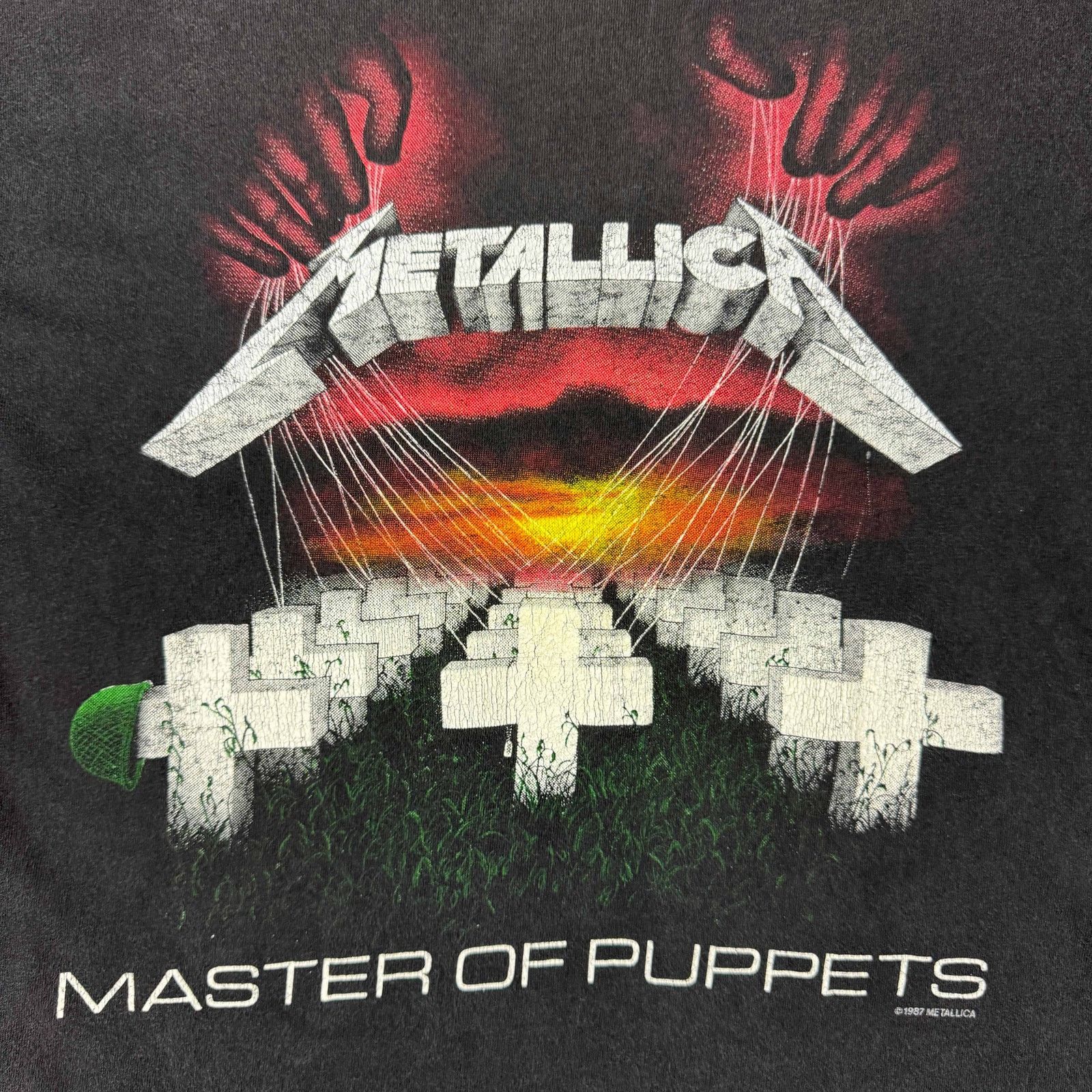 Vintage 1989 80s Metallica Master of Puppets Rock Metal Band T-Shirt Size US L / EU 52-54 / 3 - 5 Thumbnail