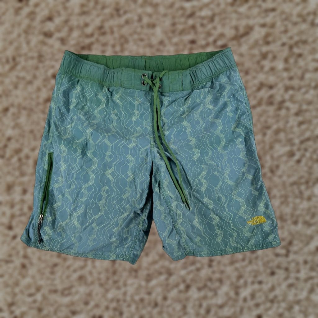 The North Face The North Face Swim Trunks Men S Blue Nylon Shell Lined Board Shorts Mens Sports Swimwear Blue Striped 90s? Size US 29 - 1 Thumbnail