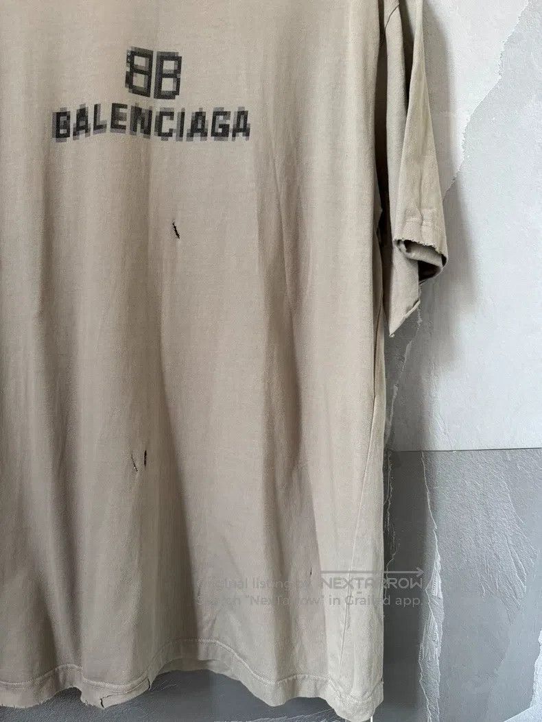 Balenciaga Balenciaga Mosaic Faded Logo BB Letter Loose Hole Aged Sho Size US XS / EU 42 / 0 - 4 Thumbnail