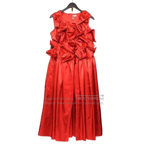 Comme des Garcons Comme Des Garcons Red Retro Double Layered Dress Size S / US 4 / IT 40 - 1 Thumbnail