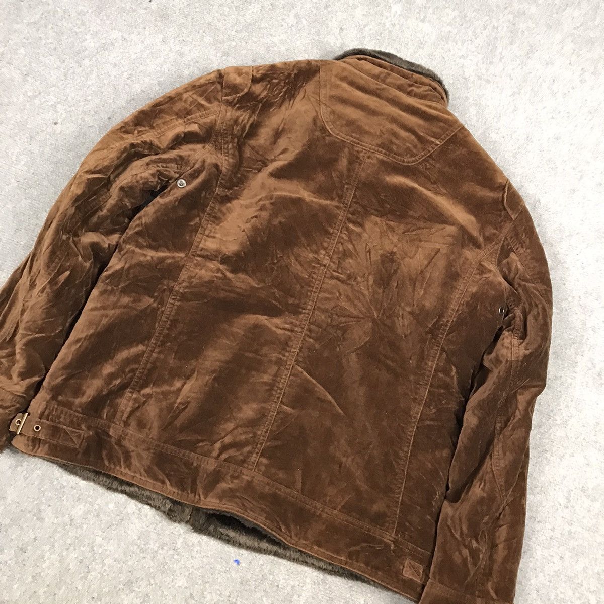 If Six Was Nine × Kansai Yamamoto KANSAI JEANS VELVET SHERPA ZIPPER JACKET Size US M / EU 48-50 / 2 - 8 Thumbnail