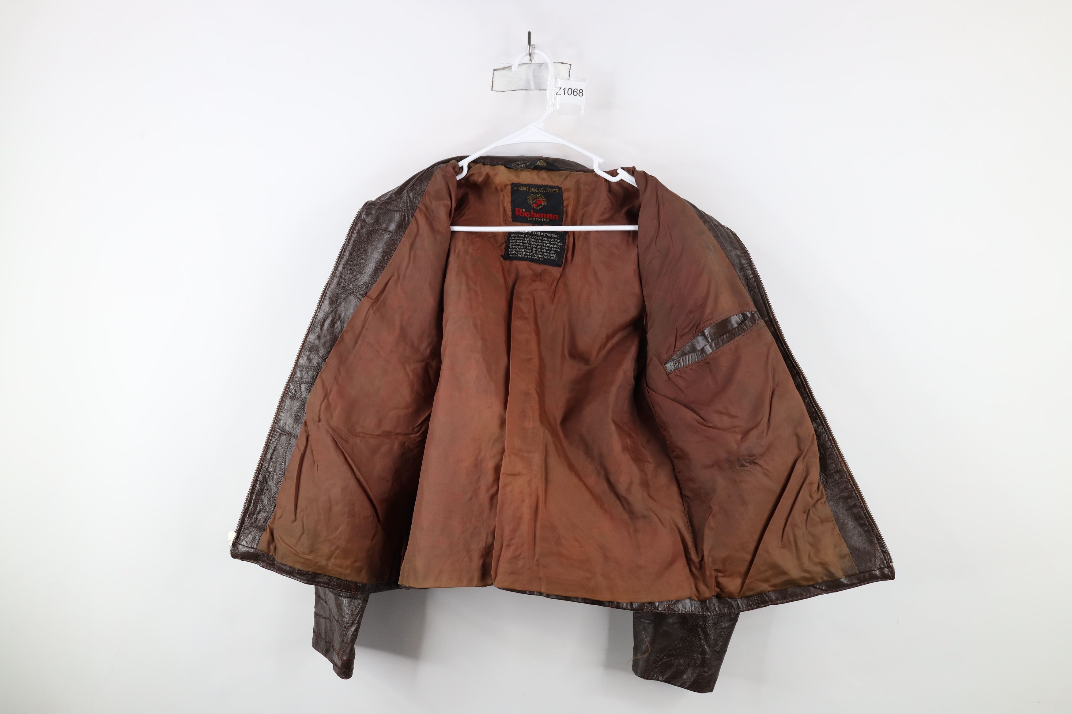 Vintage Vintage 60s 70s Streetwear Side Buckle Leather Jacket Brown Size US L / EU 52-54 / 3 - 10 Thumbnail