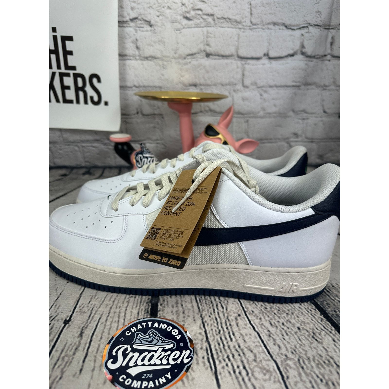 Nike Nike Air Force 1 07 AF1 Low Sneakers Mens 15 White Blue Size US 15 / EU 48 - 3 Thumbnail