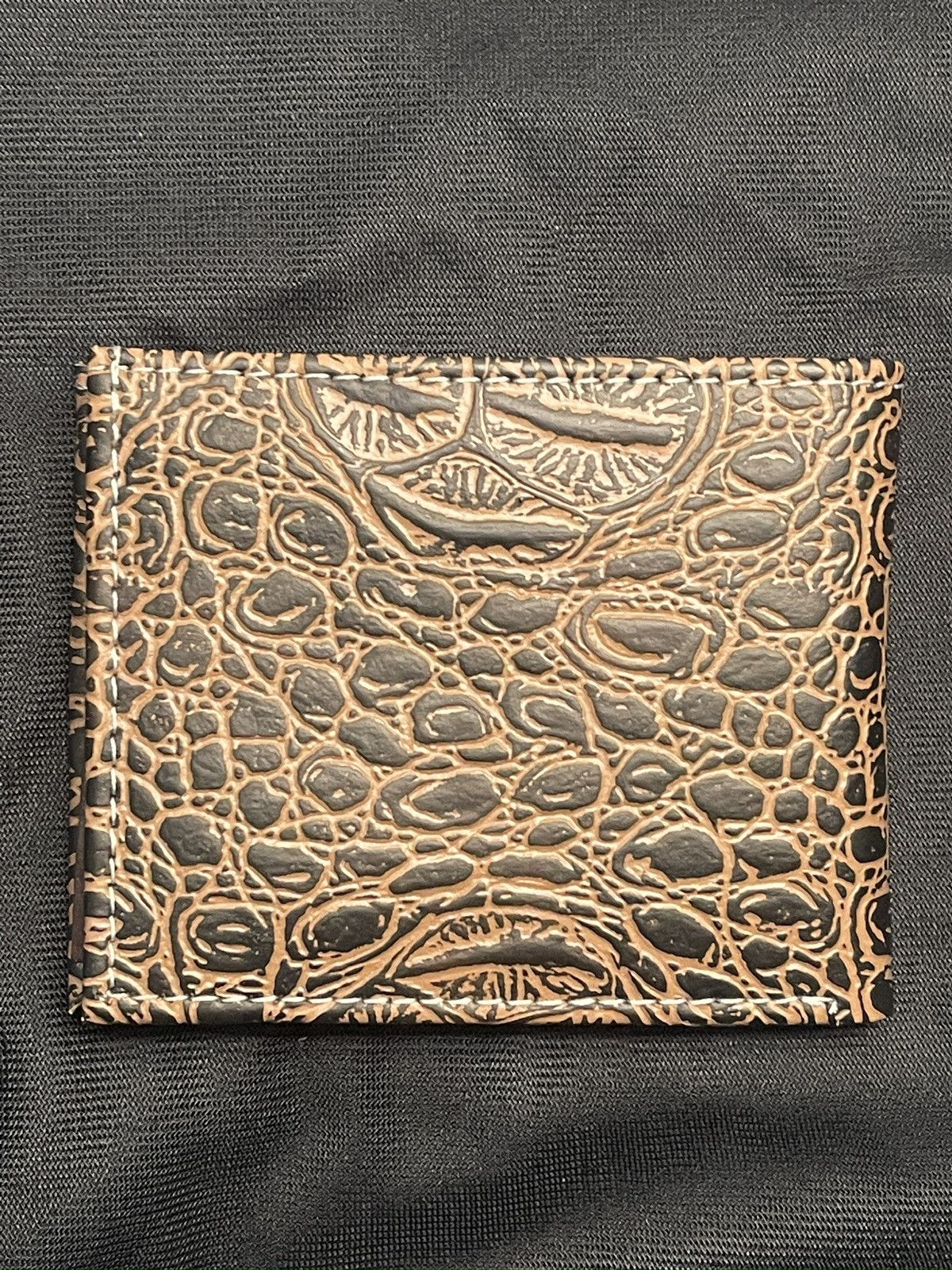 Designer Western Brown Crocodile Skin Wallet With Star Emblem BiFold Size ONE SIZE - 2 Thumbnail