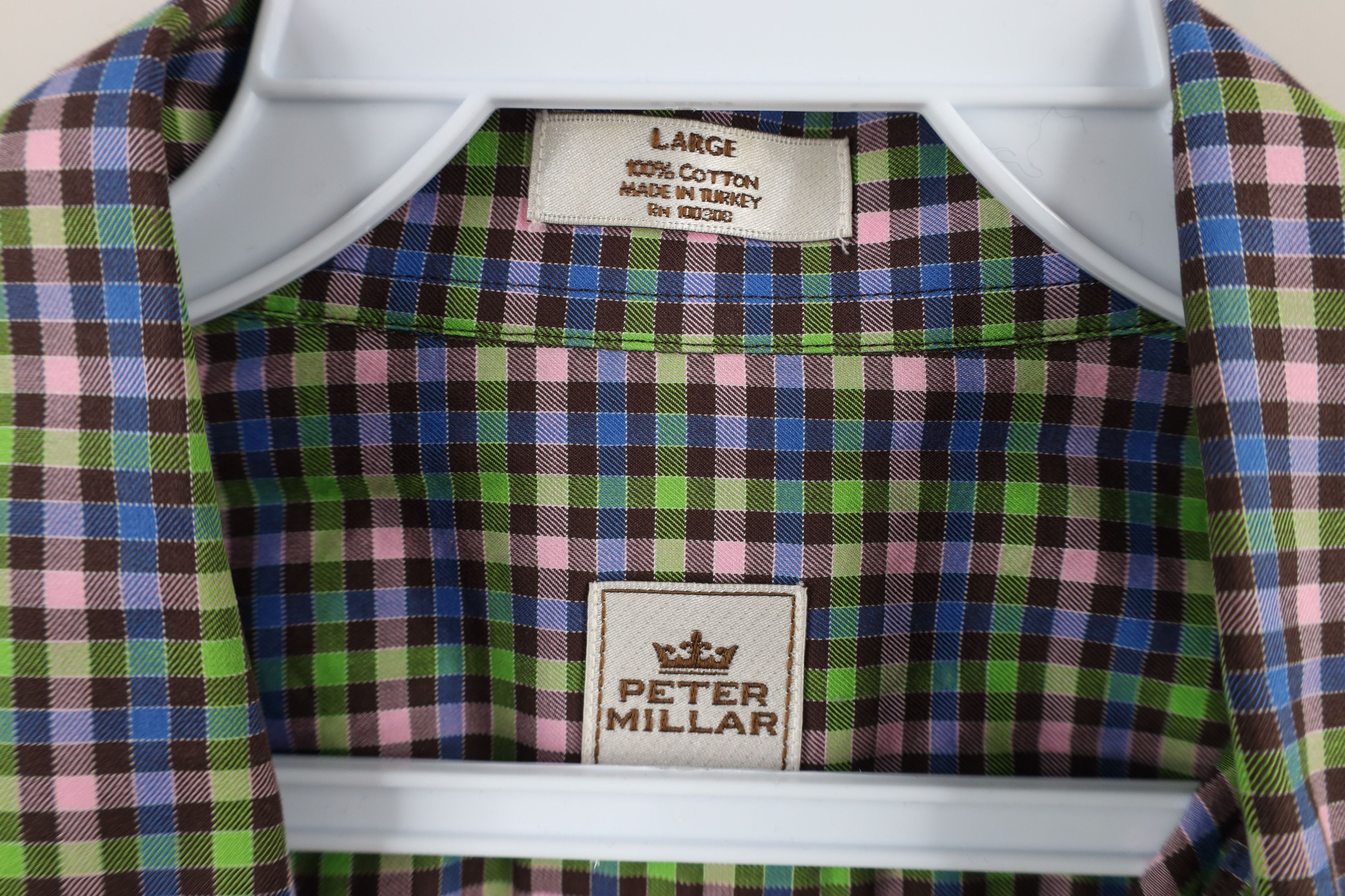 Peter Millar × Vintage Vintage Peter Millar Rainbow Collared Button Down Shirt Size US L / EU 52-54 / 3 - 6 Thumbnail
