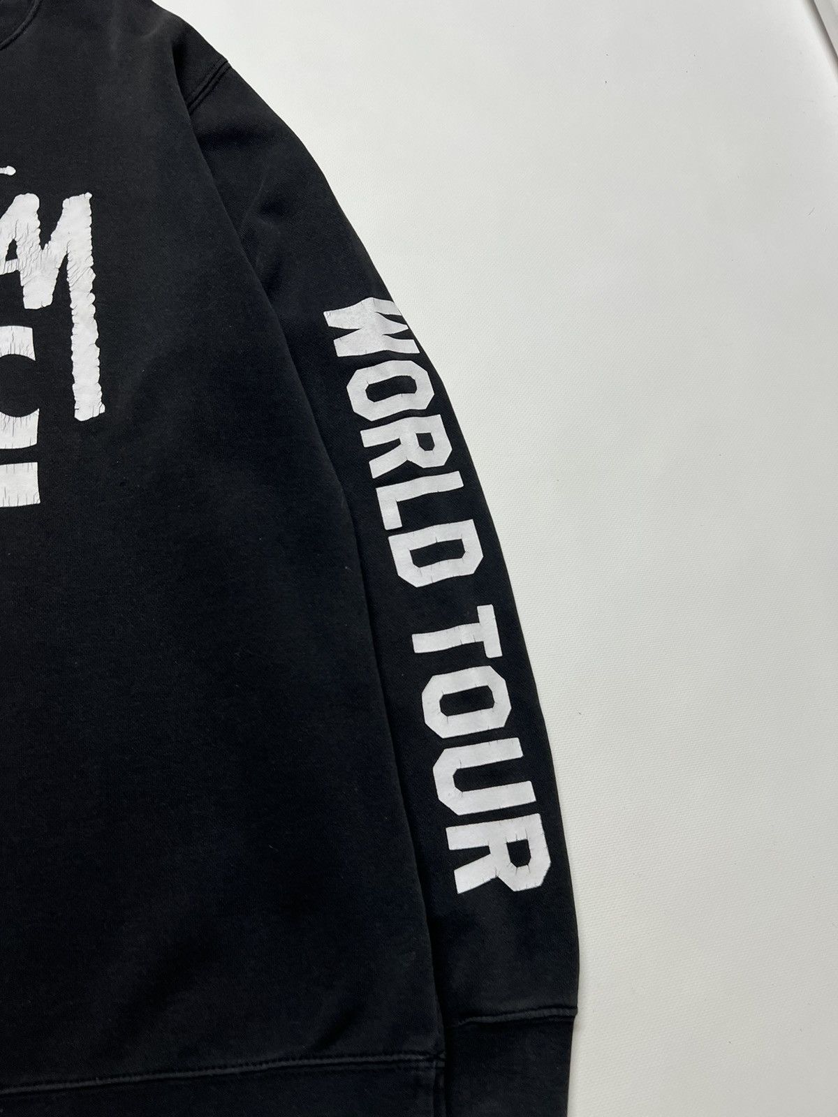 Stussy × Vintage Vintage Y2k Stussy Skull☠️ Thrashed World Tour Sweatshirt 00s Size US L / EU 52-54 / 3 - 9 Thumbnail