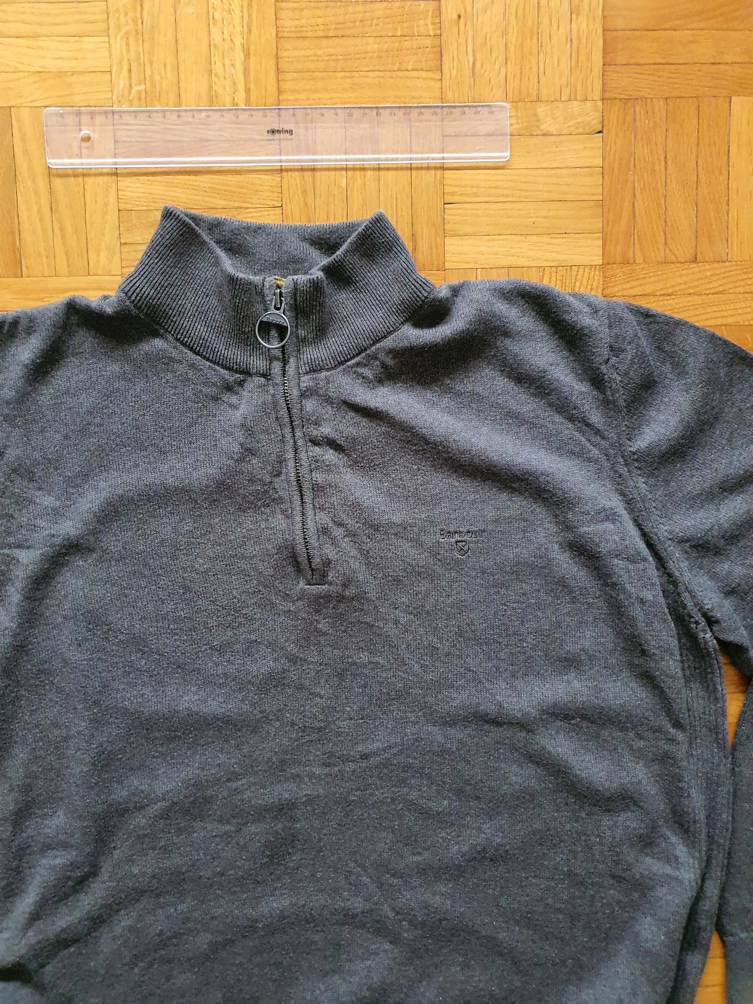 Barbour ''Cotton Half-Zip Jumper'' Sweater Pullover - Olive Marl Size US XXL / EU 58 / 5 - 3 Thumbnail