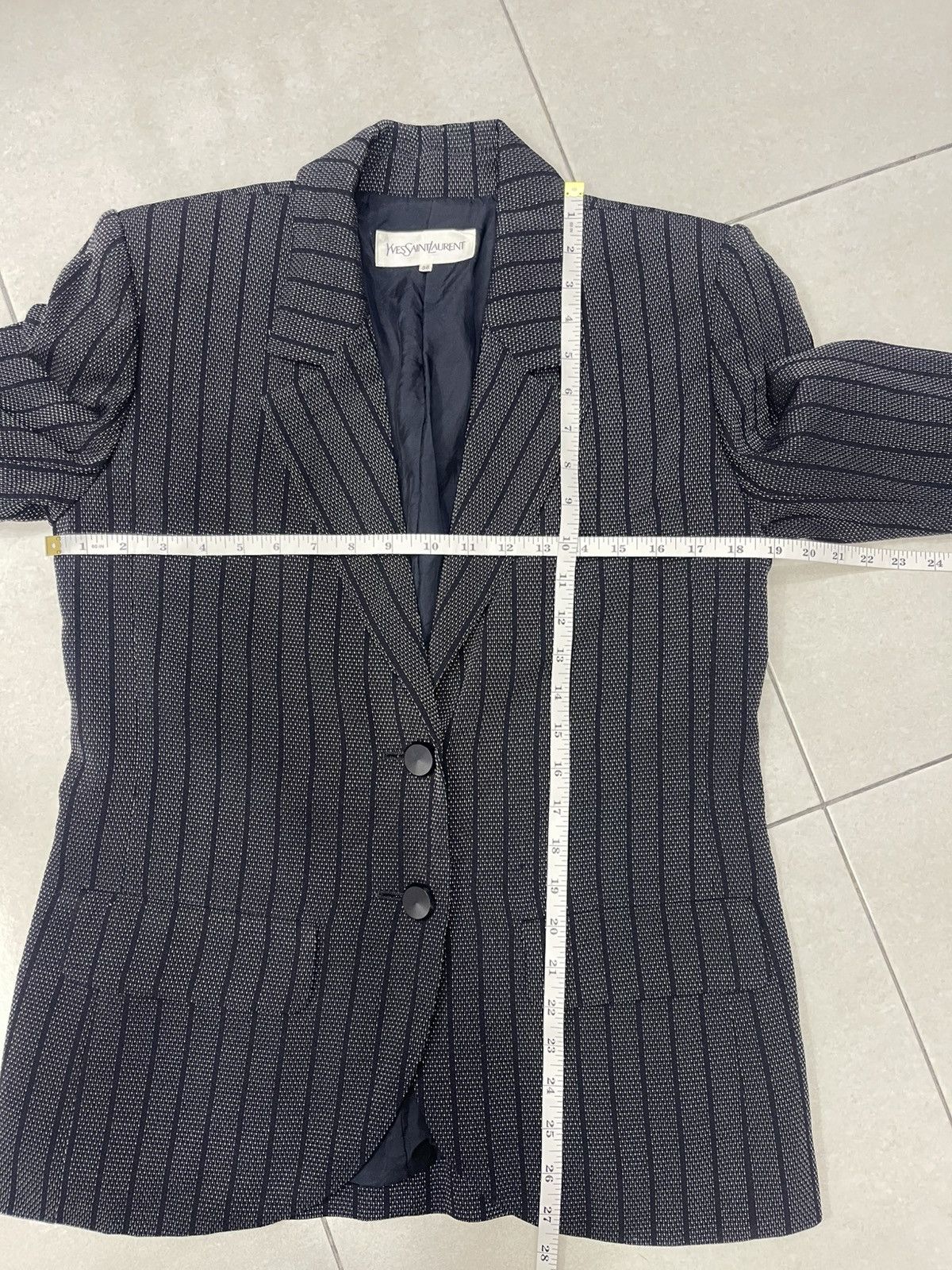 Yves Saint Laurent Yves Saint Laurent Women’s Stripe Blazer – Size 36 Size M / US 6-8 / IT 42-44 - 9 Thumbnail