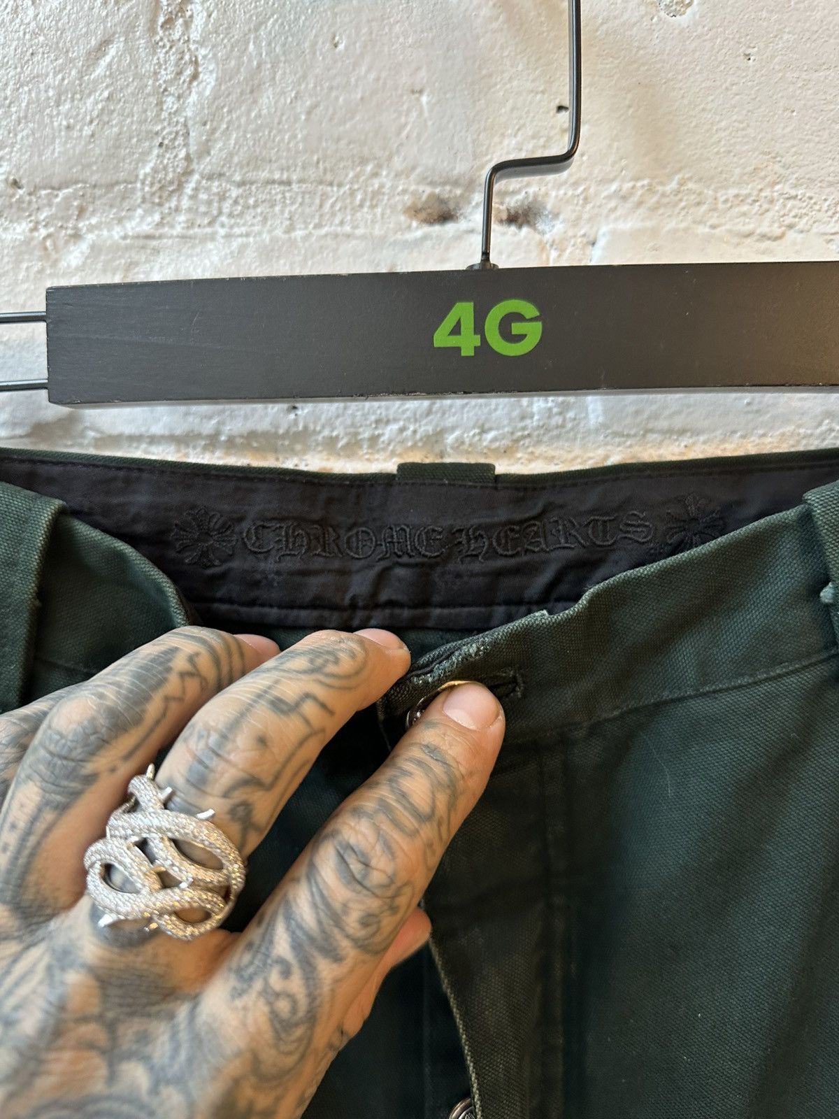 Chrome Hearts Chrome Hearts JAPAN LIMITED GREEN double knee carpenter jean Size US 34 / EU 50 - 5 Thumbnail