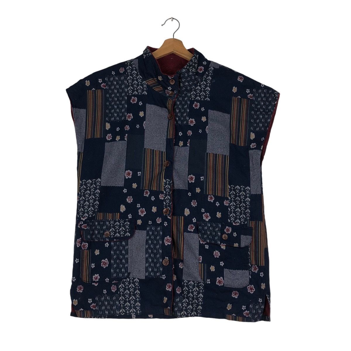 Japanese Brand × Vintage 📌Vintage Renge Vest Traditional Japan Design Native Aztec Size US L / EU 52-54 / 3 - 2 Thumbnail