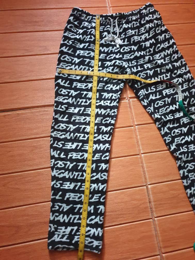 Japanese Brand Unbranded monogram script Sweatpants Size US 30 / EU 46 - 6 Thumbnail