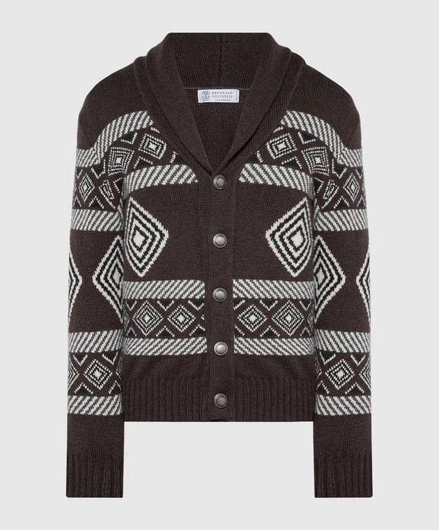 Brunello Cucinelli New Brunello Cucinelli Shawl Fair Isle Cardigan US42 EU 52L Size US L / EU 52-54 / 3 - 1 Thumbnail
