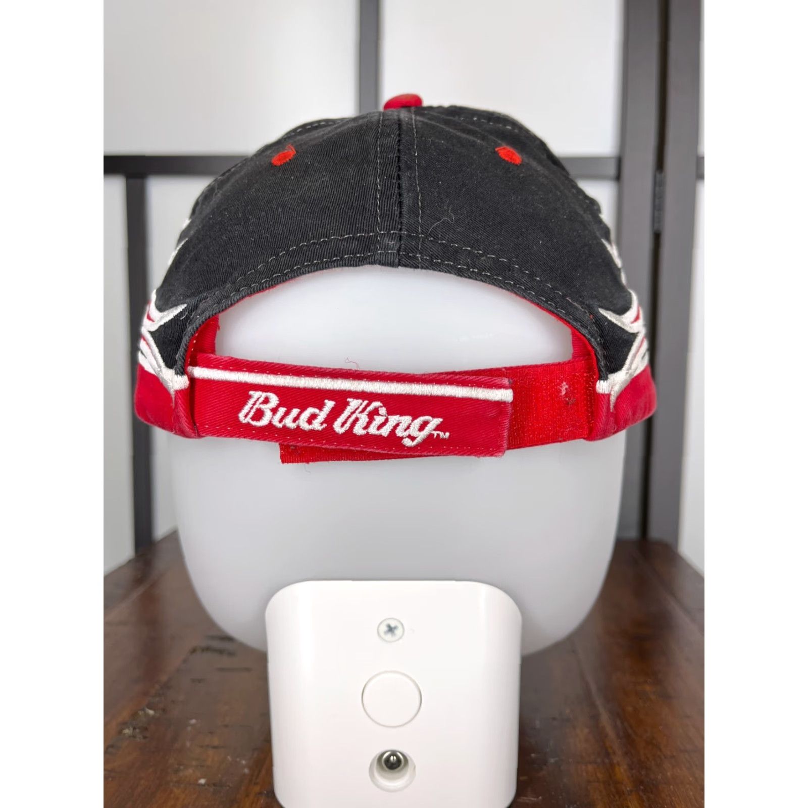 Budweiser VINTAGE Budweiser Hat Cap One Size Red Baseball Cap Adults Adjustable Beer NASCAR Flames Accessories Mens Size ONE SIZE - 6 Thumbnail