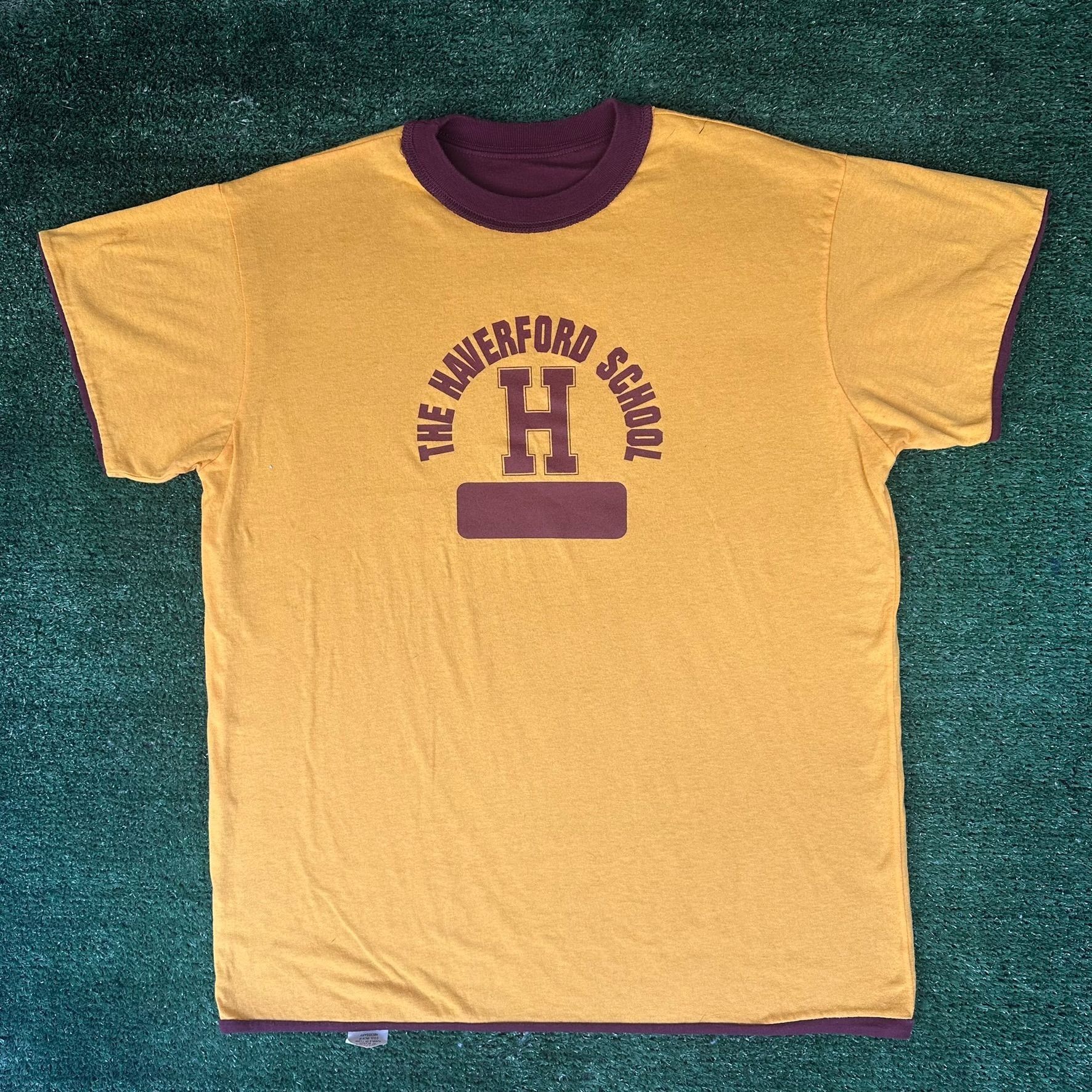 Vintage Vintage 90s Haverford School Reversible T-Shirt Preppy Colle Size US M / EU 48-50 / 2 - 3 Thumbnail