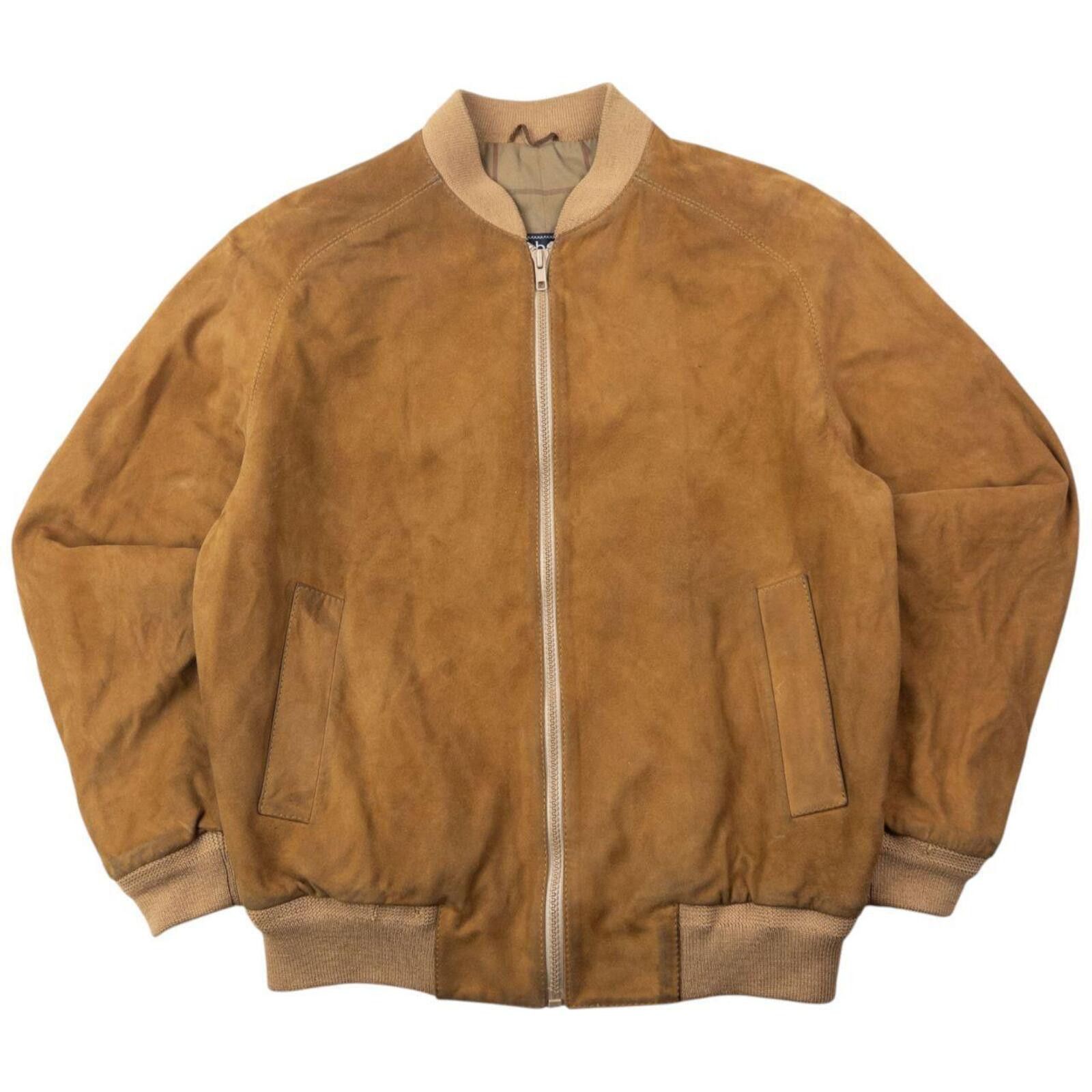 Burberry Vintage 90s Burberry Suede Bomber Jacket Size S Size US S / EU 44-46 / 1 - 1 Thumbnail