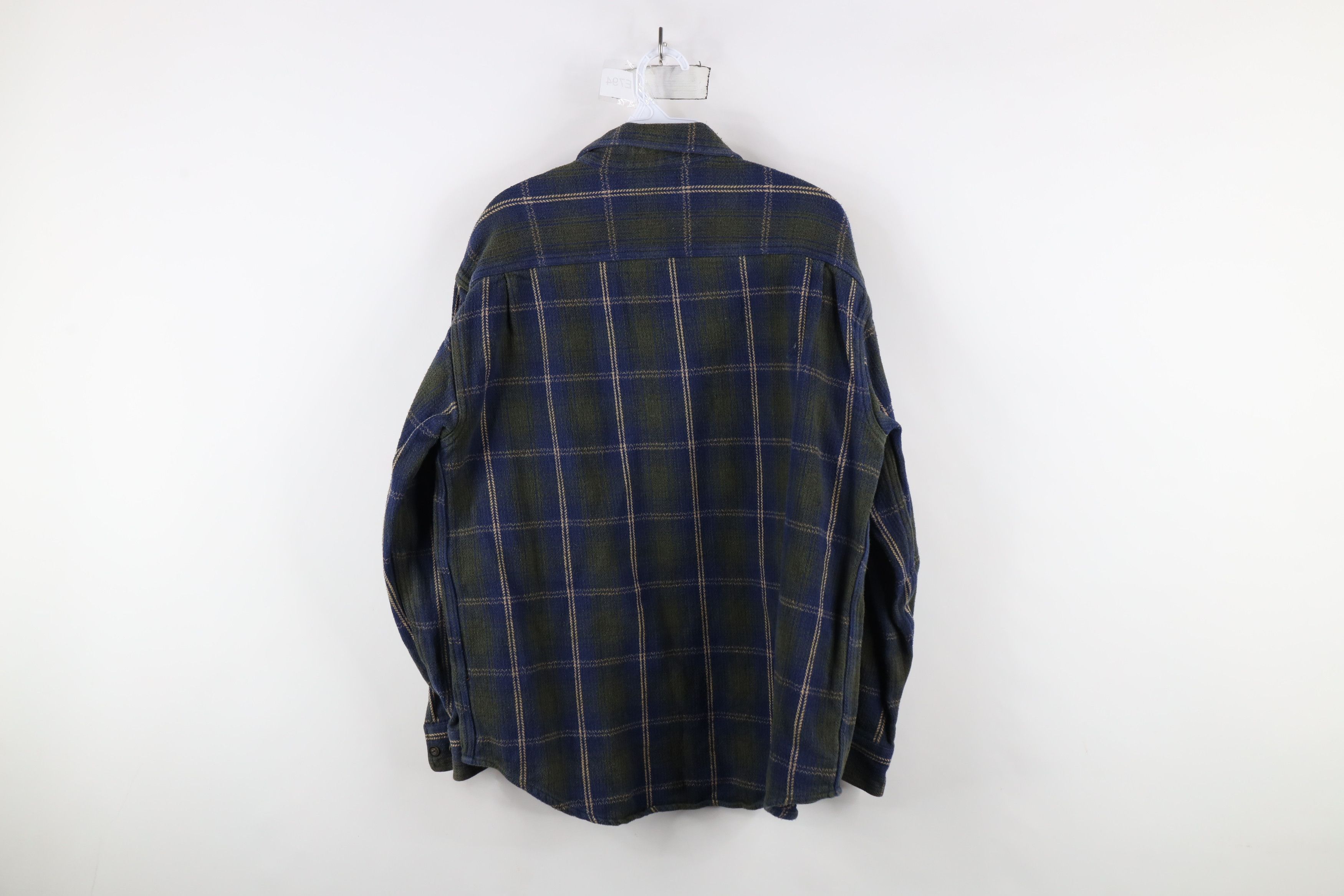 Vintage Vintage 90s Streetwear Heavyweight Button Shirt Plaid Size US L / EU 52-54 / 3 - 10 Thumbnail