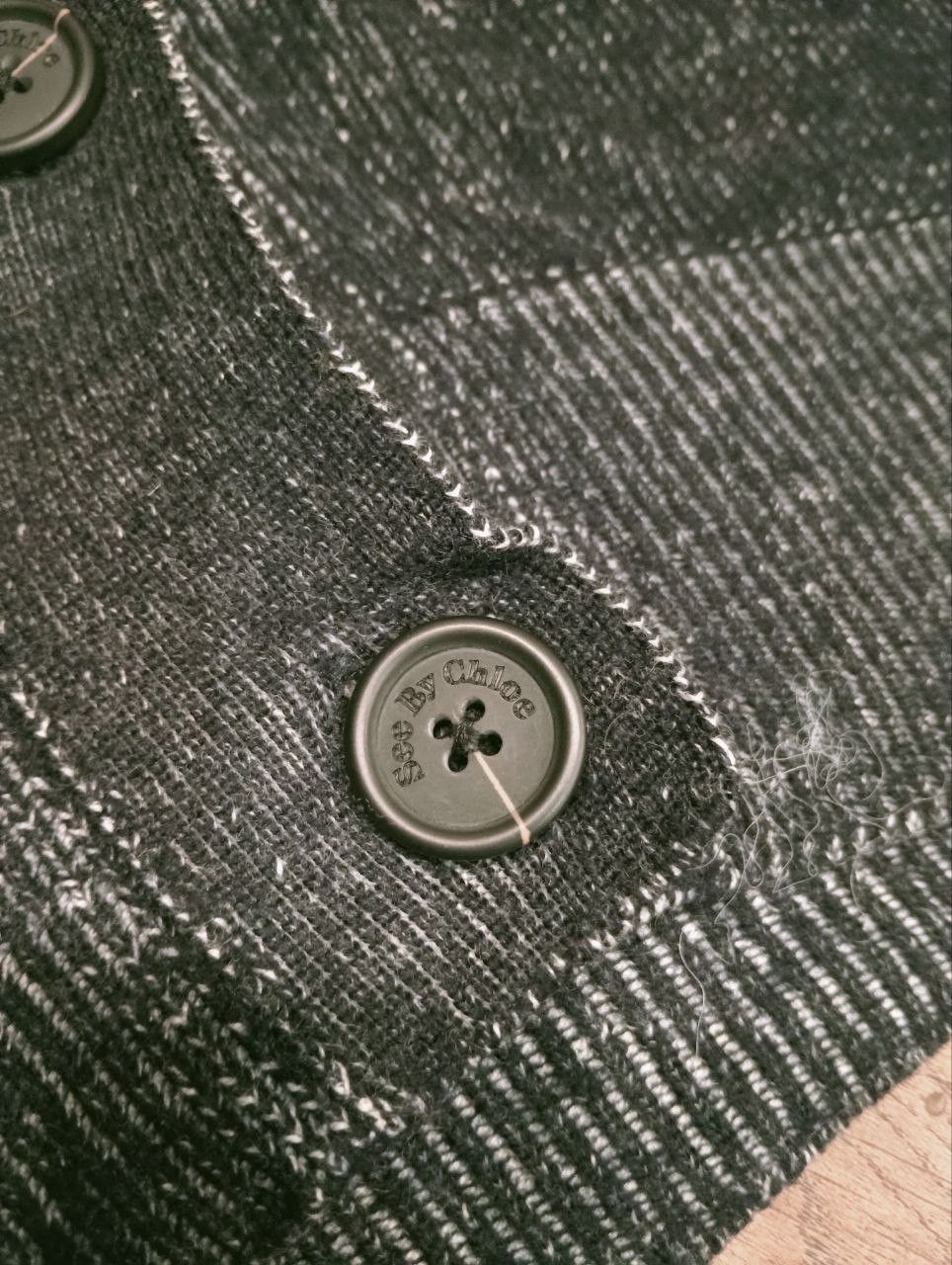 Chloe CHLOE CARDIGAN - SIZE XS GREY Size XS / US 0-2 / IT 36-38 - 3 Thumbnail