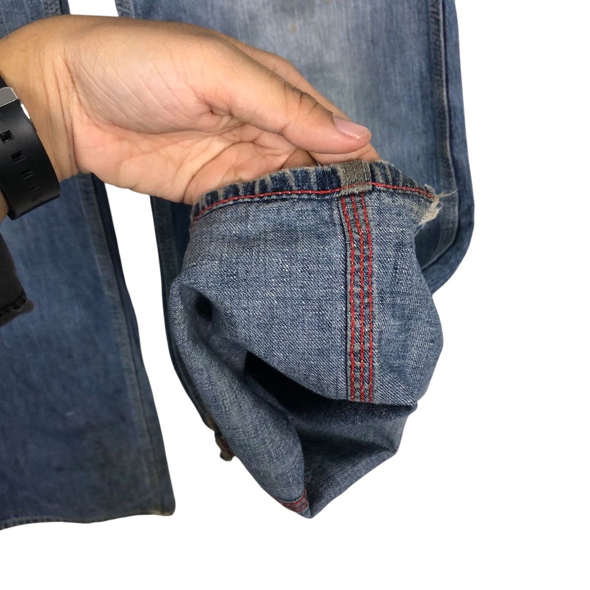 Japanese Brand × Vintage 📌Vintage Carpenter Denim Pants Worker Denim & Dungaree 92's Size US 32 / EU 48 - 16 Thumbnail